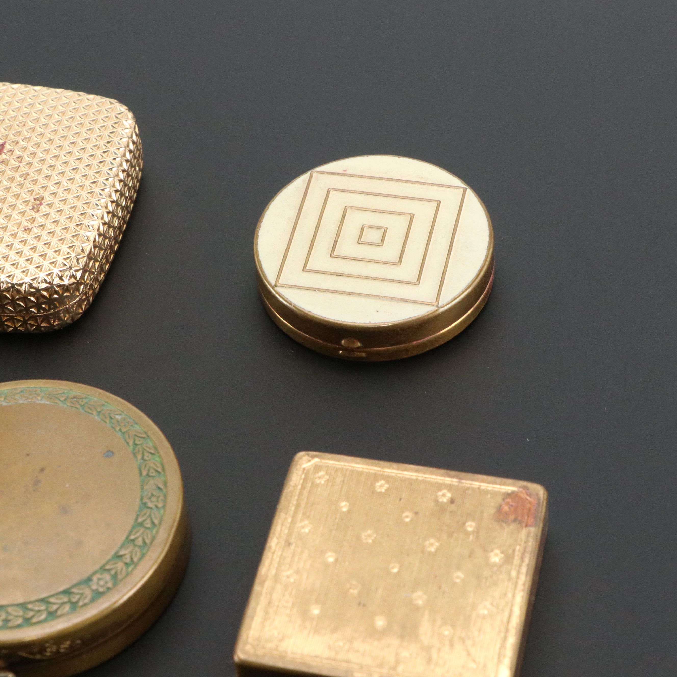 Vintage Cosmetic Compacts Including Revlon, Elizabeth Arden, Djer-Kiss, and More