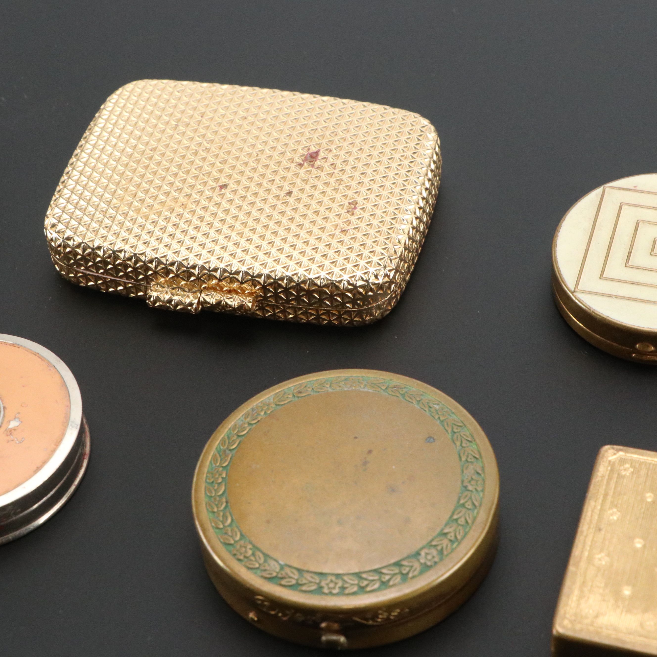 Vintage Cosmetic Compacts Including Revlon, Elizabeth Arden, Djer-Kiss, and More