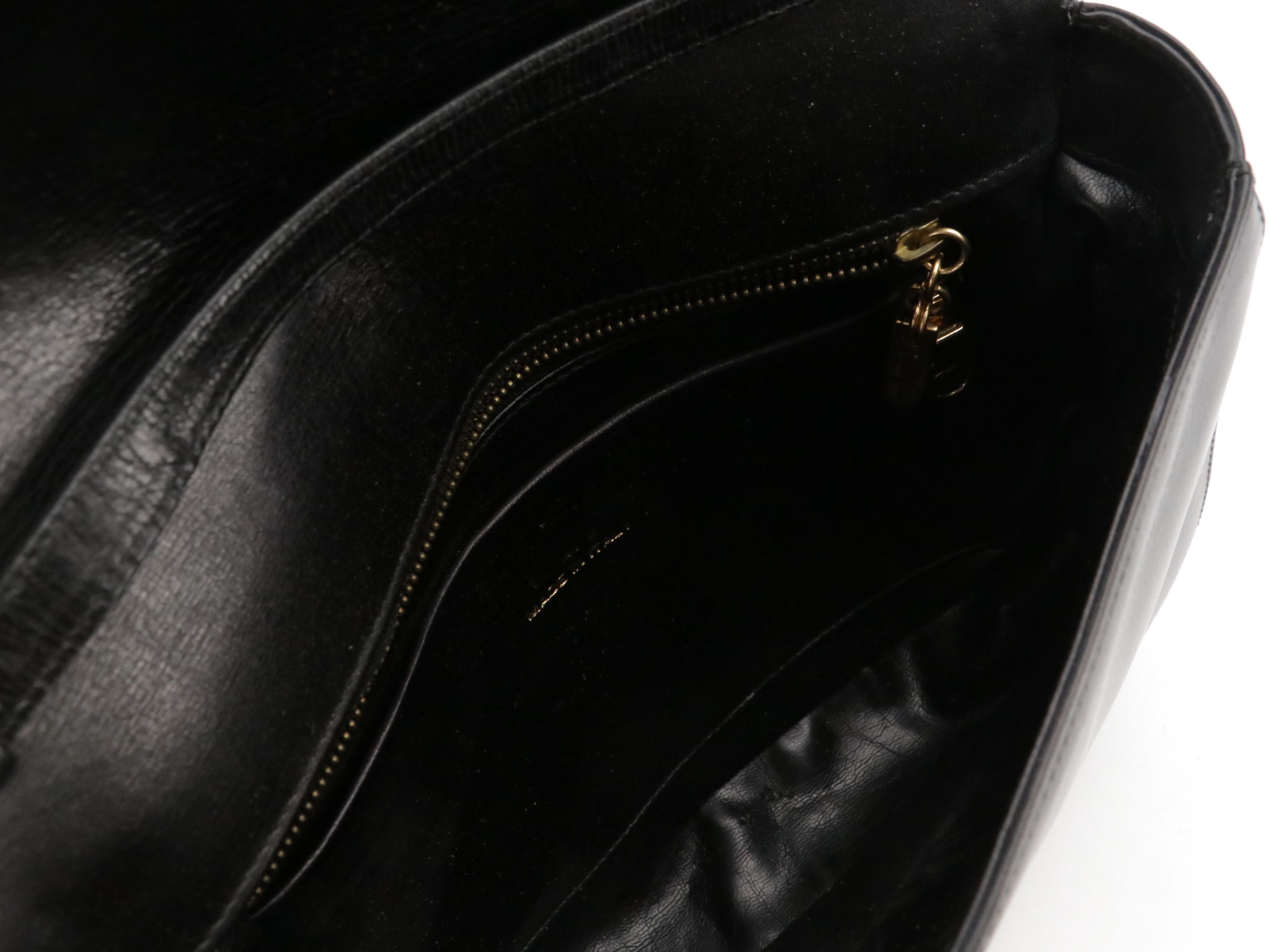 Salvatore Ferragamo Firenze 4 Foldover Shoulder Bag in Black Leather