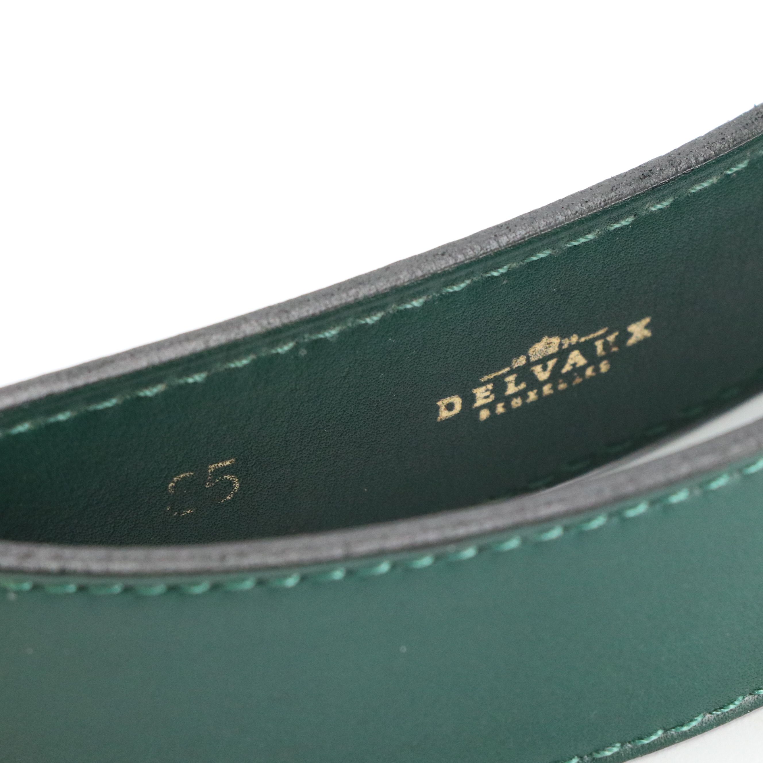 Delvaux Brown & Navy Blue Grained and Green Smooth Leather Belts