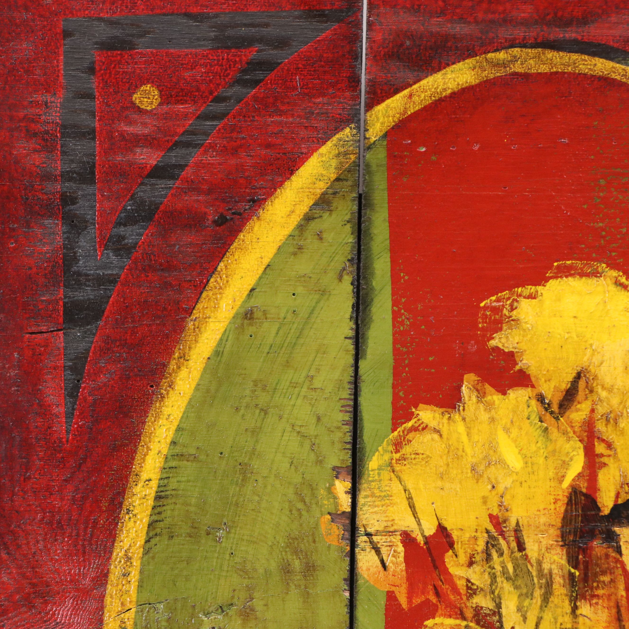 Caldwell Still Life Oil Painting "Warm Florals," 20th Century