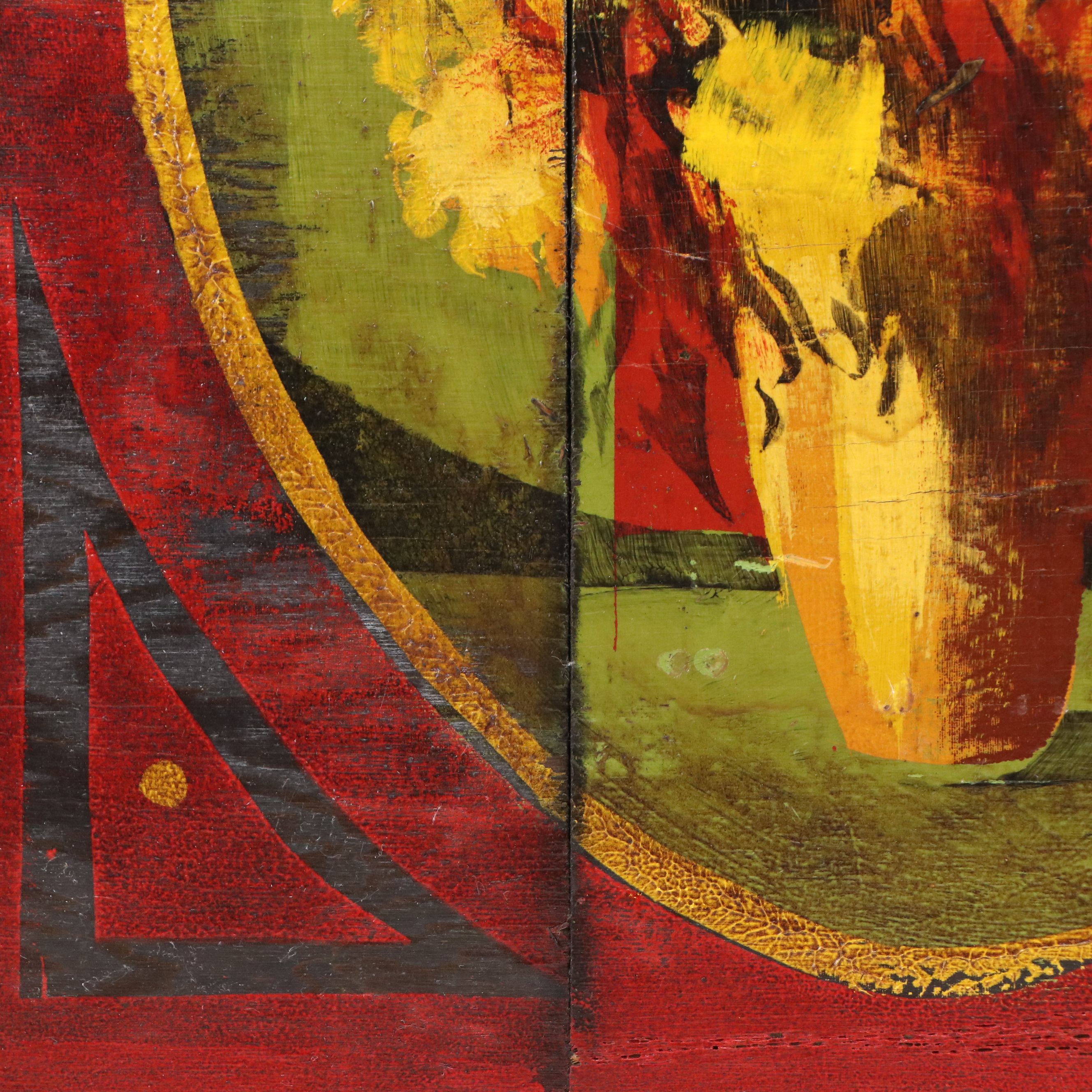 Caldwell Still Life Oil Painting "Warm Florals," 20th Century