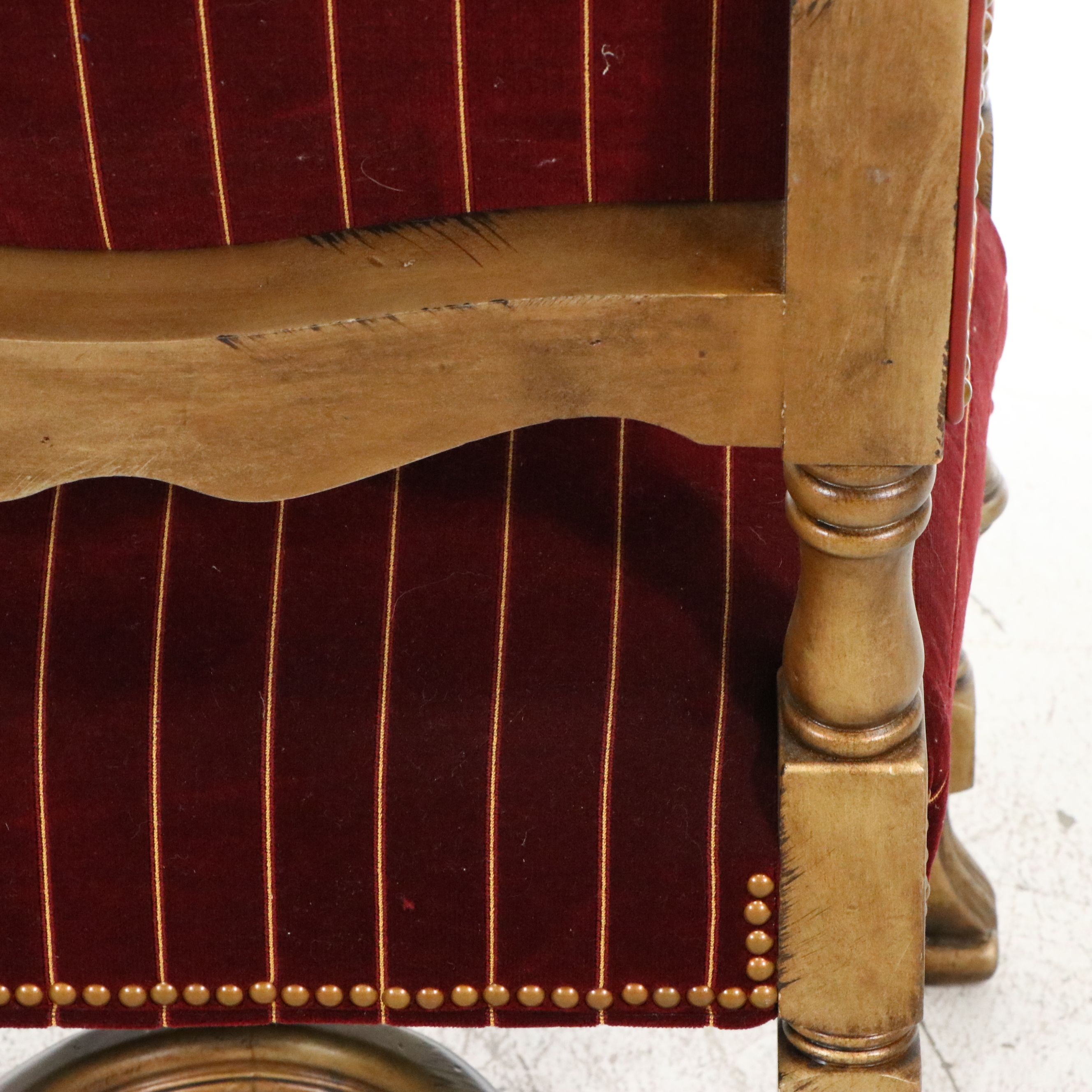 Pair of Giltwood Louis XIV Style Fauteuils à la Reine, 20th Century