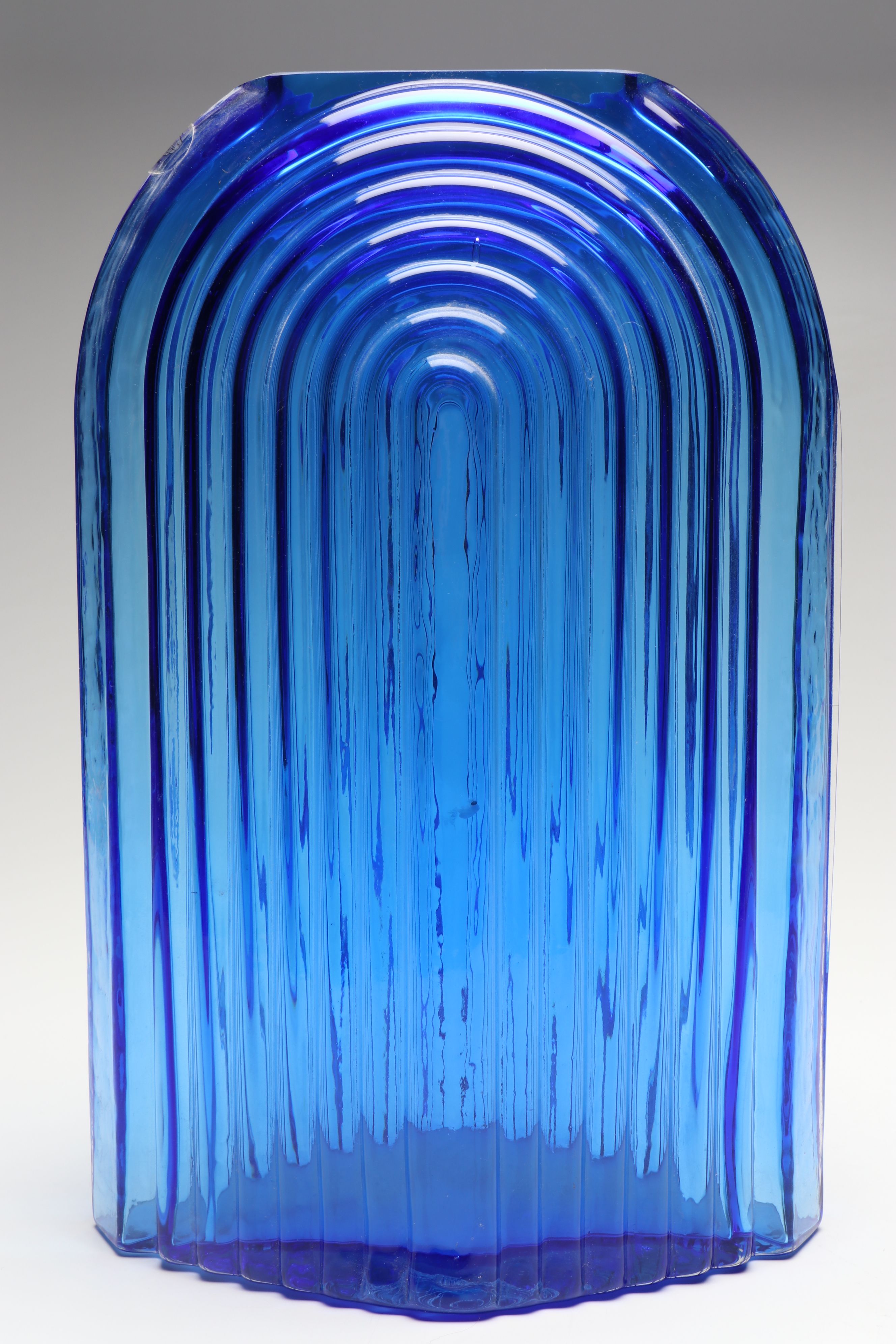 Blenko Art Deco Style Handcrafted Cobalt Glass Vase