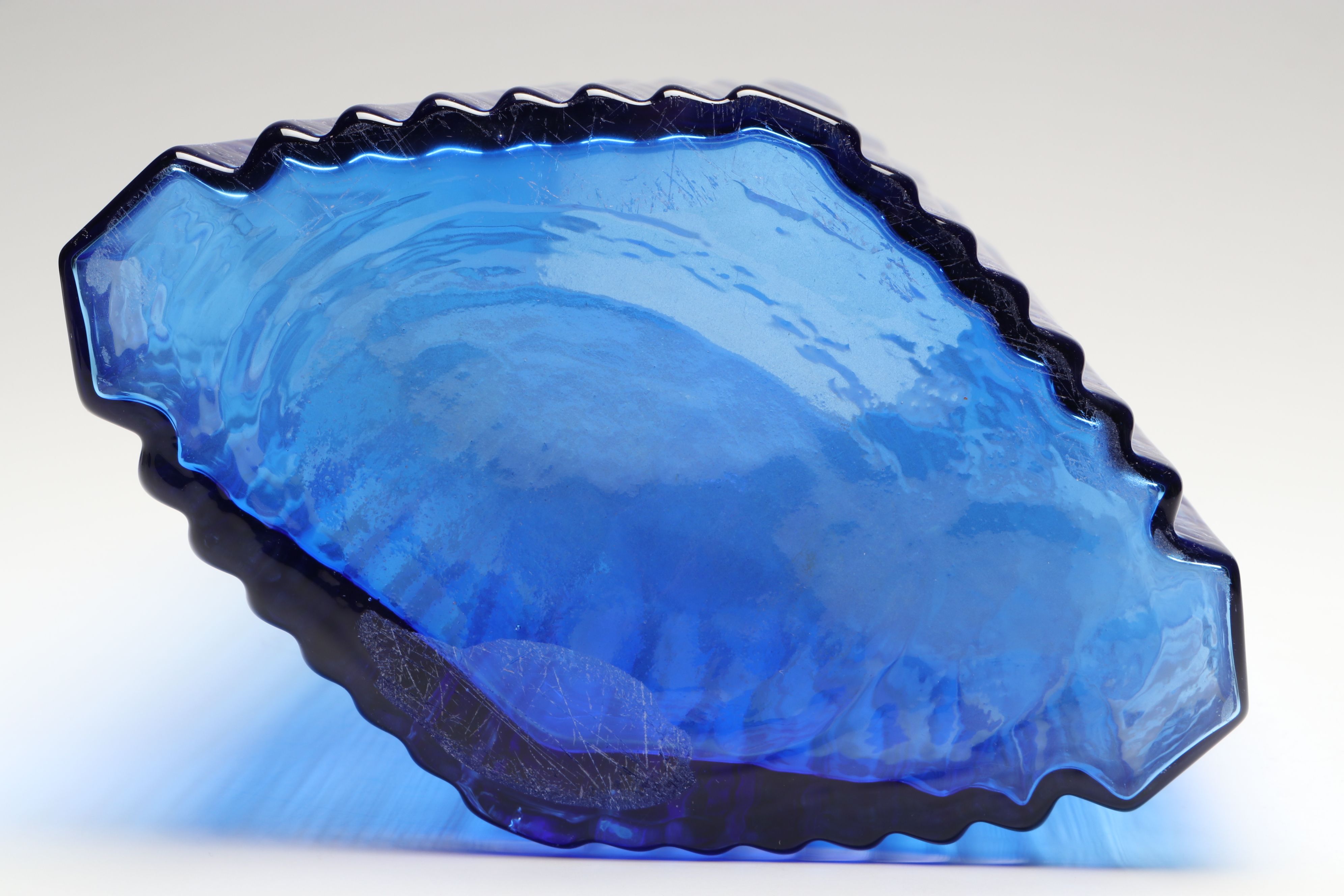 Blenko Art Deco Style Handcrafted Cobalt Glass Vase