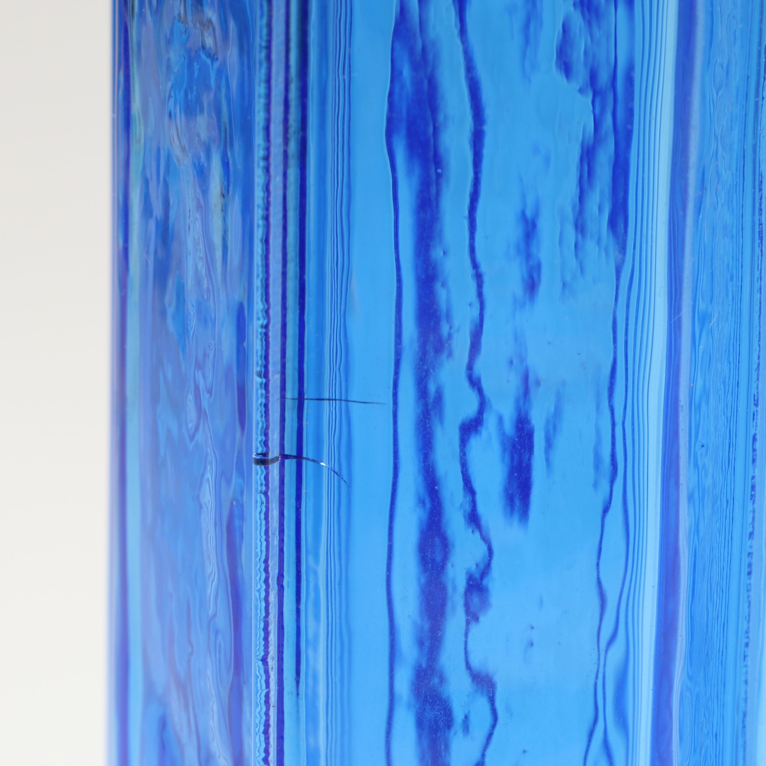 Blenko Art Deco Style Handcrafted Cobalt Glass Vase