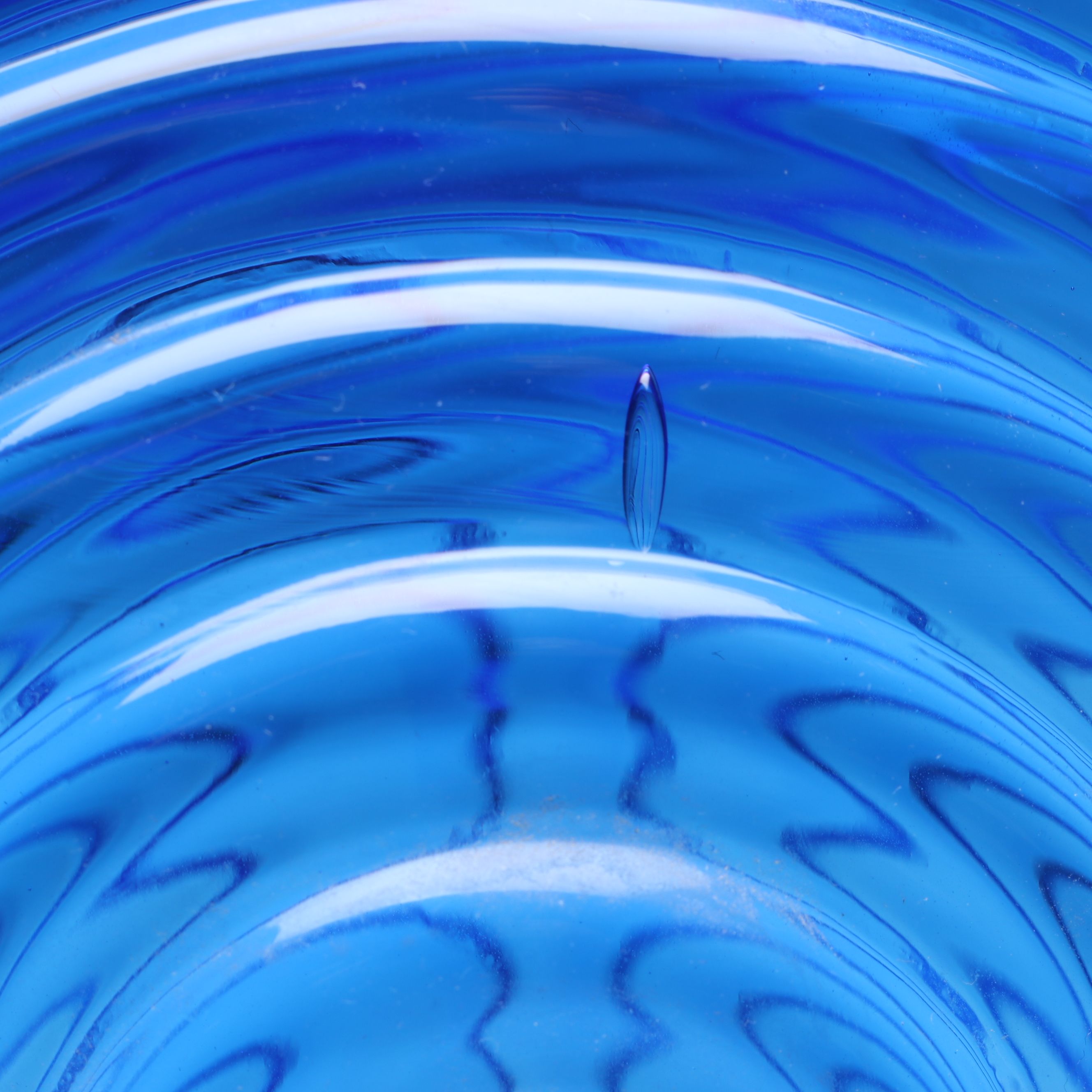 Blenko Art Deco Style Handcrafted Cobalt Glass Vase