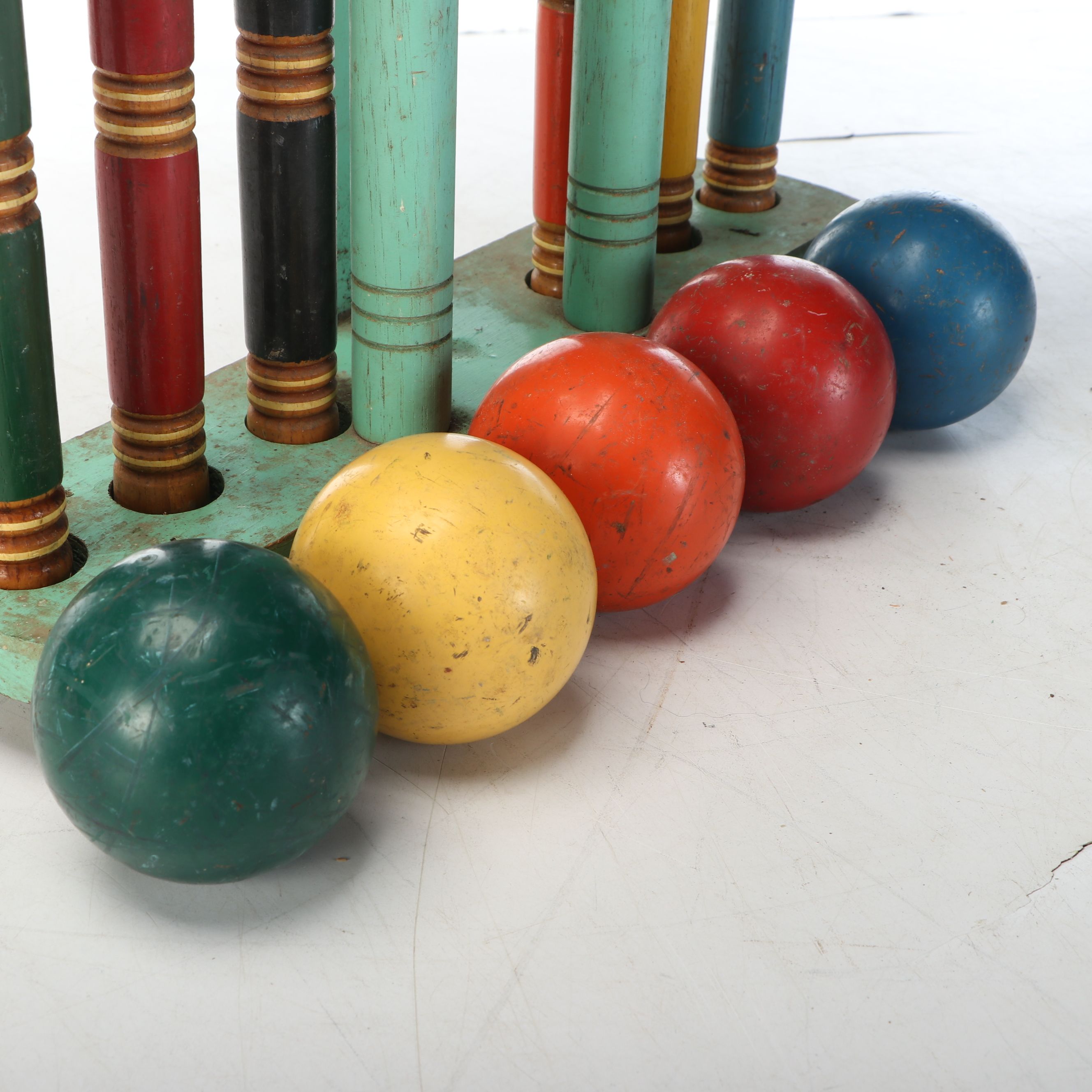 Vintage Wooden Croquet Set