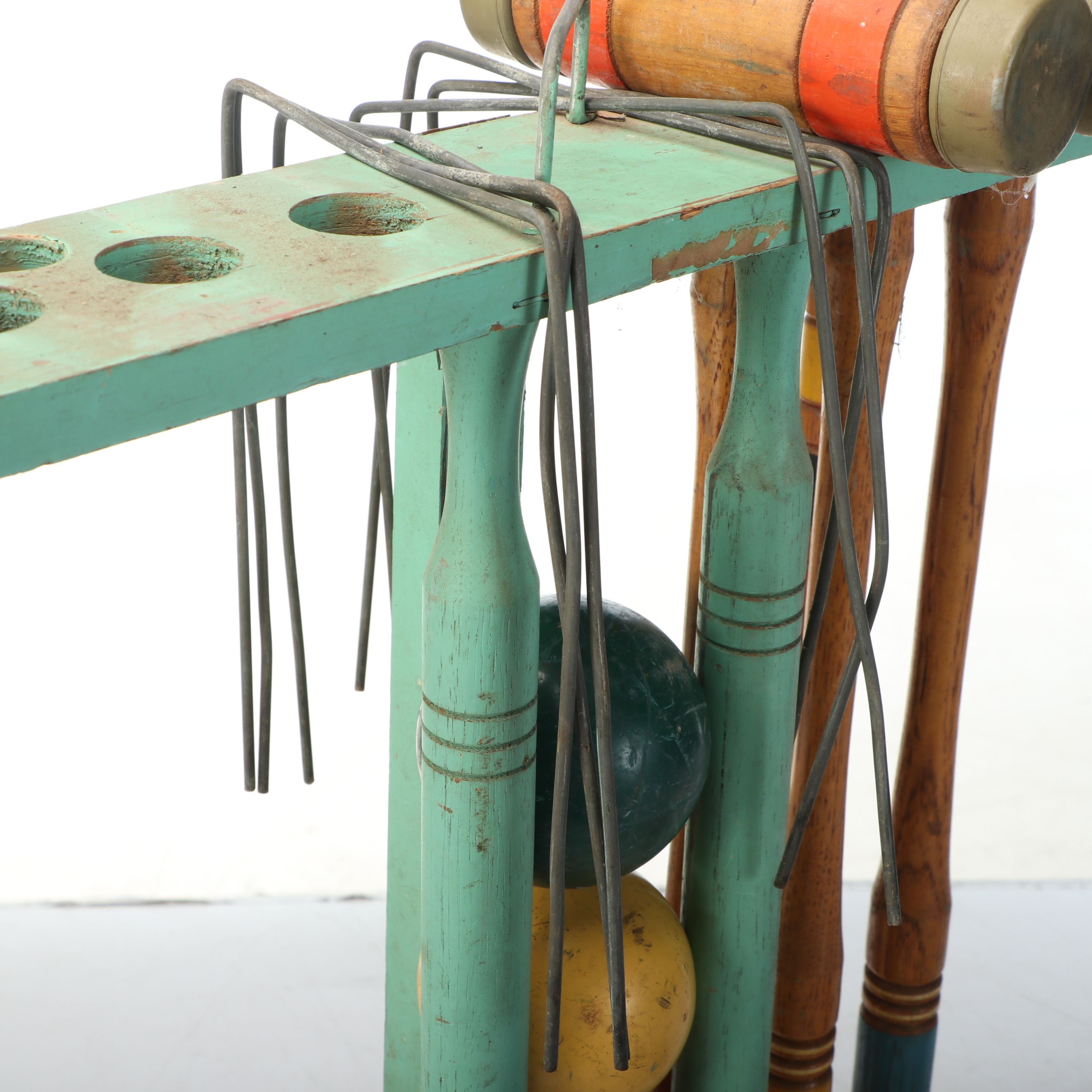 Vintage Wooden Croquet Set