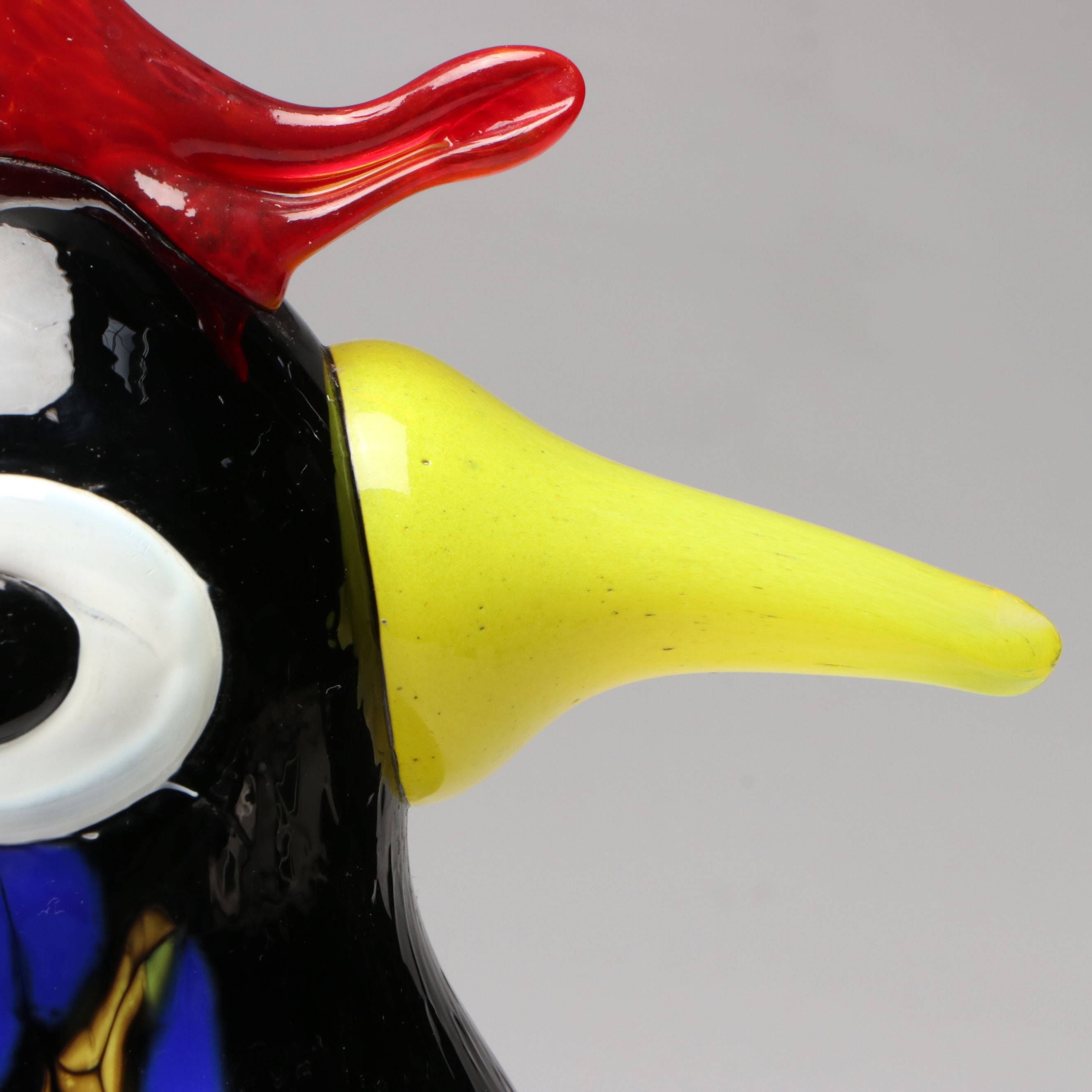 Murano Handcrafted Art Glass Rooster, Late 20th Century