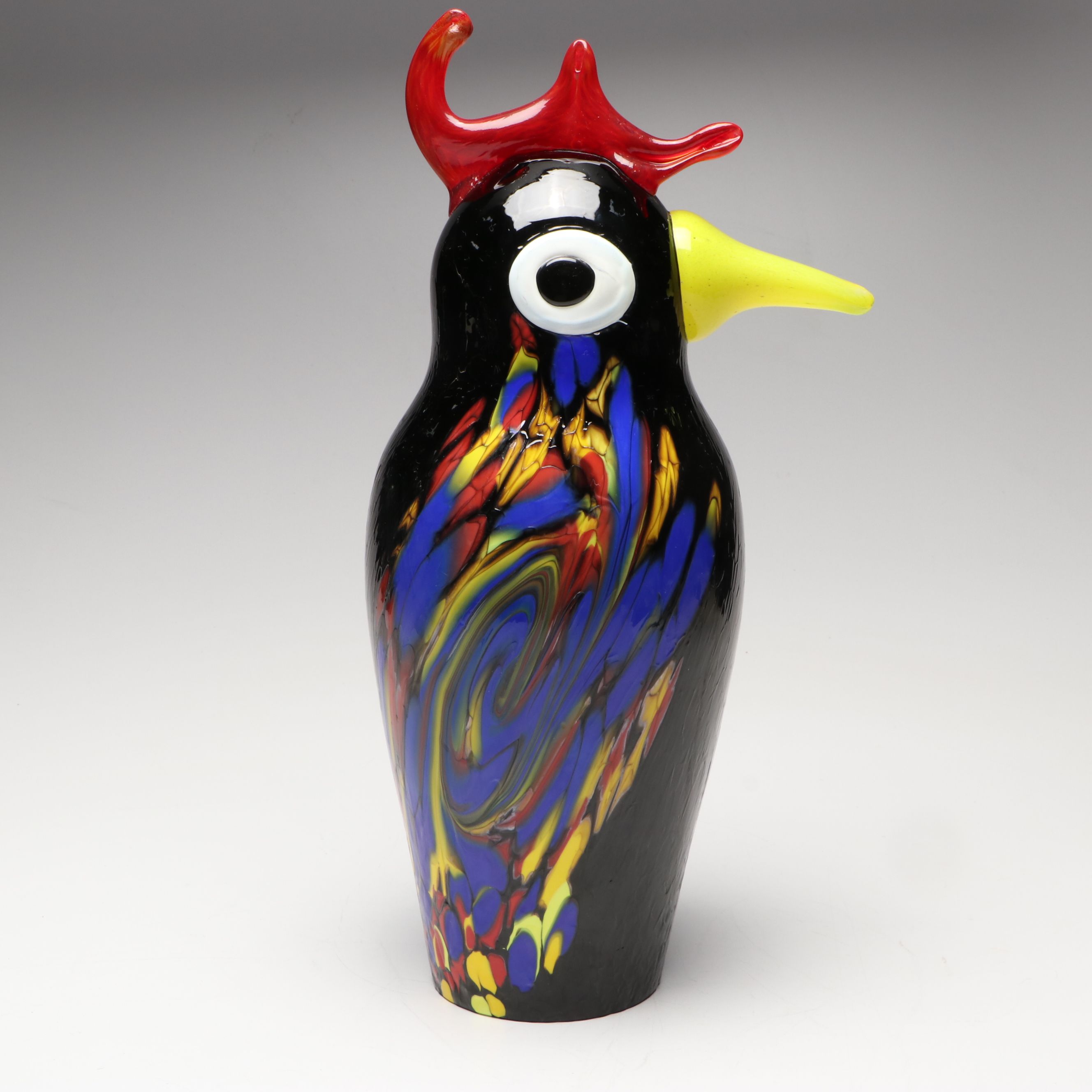 Murano Handcrafted Art Glass Rooster, Late 20th Century