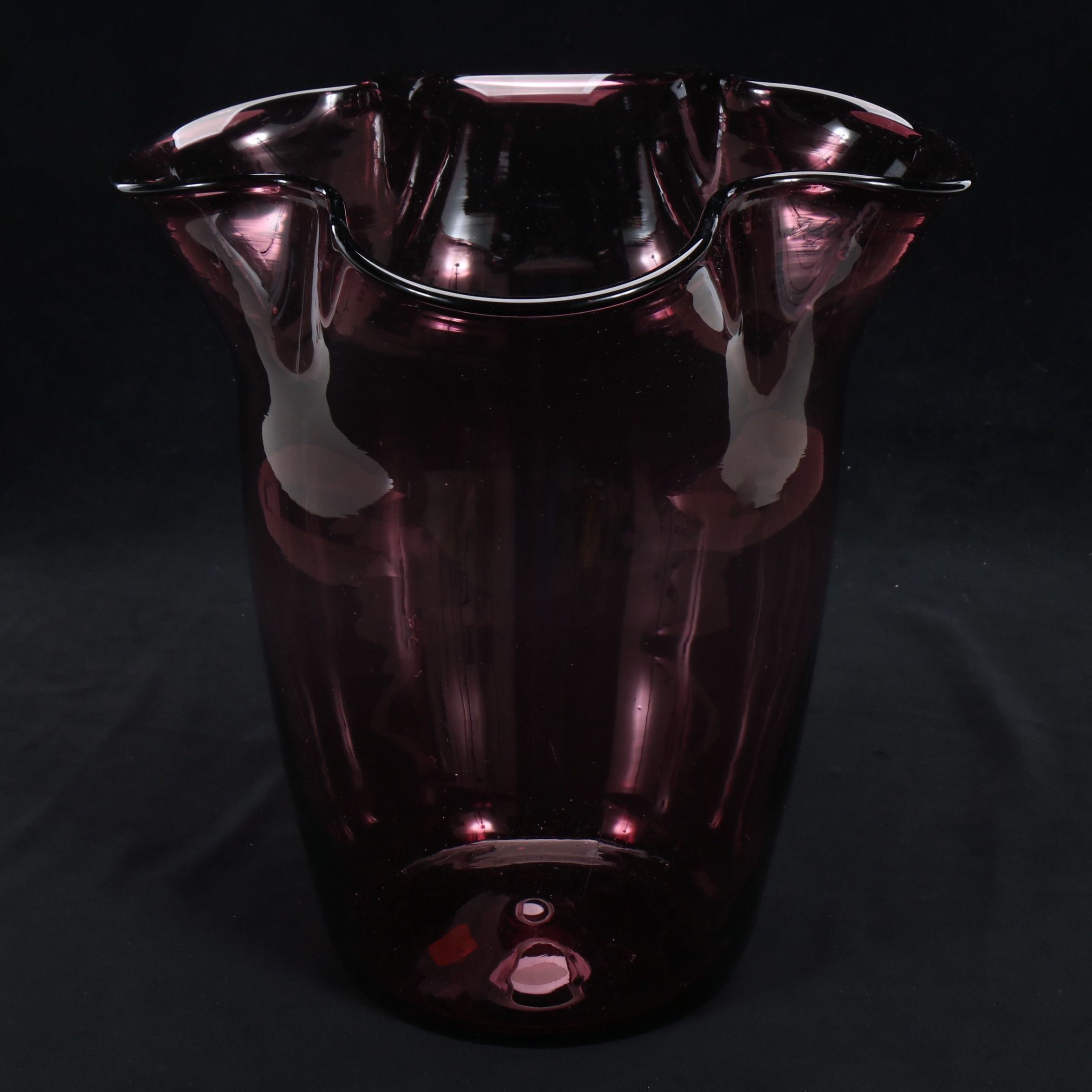Blenko Amethyst Glass Handkerchief Vase