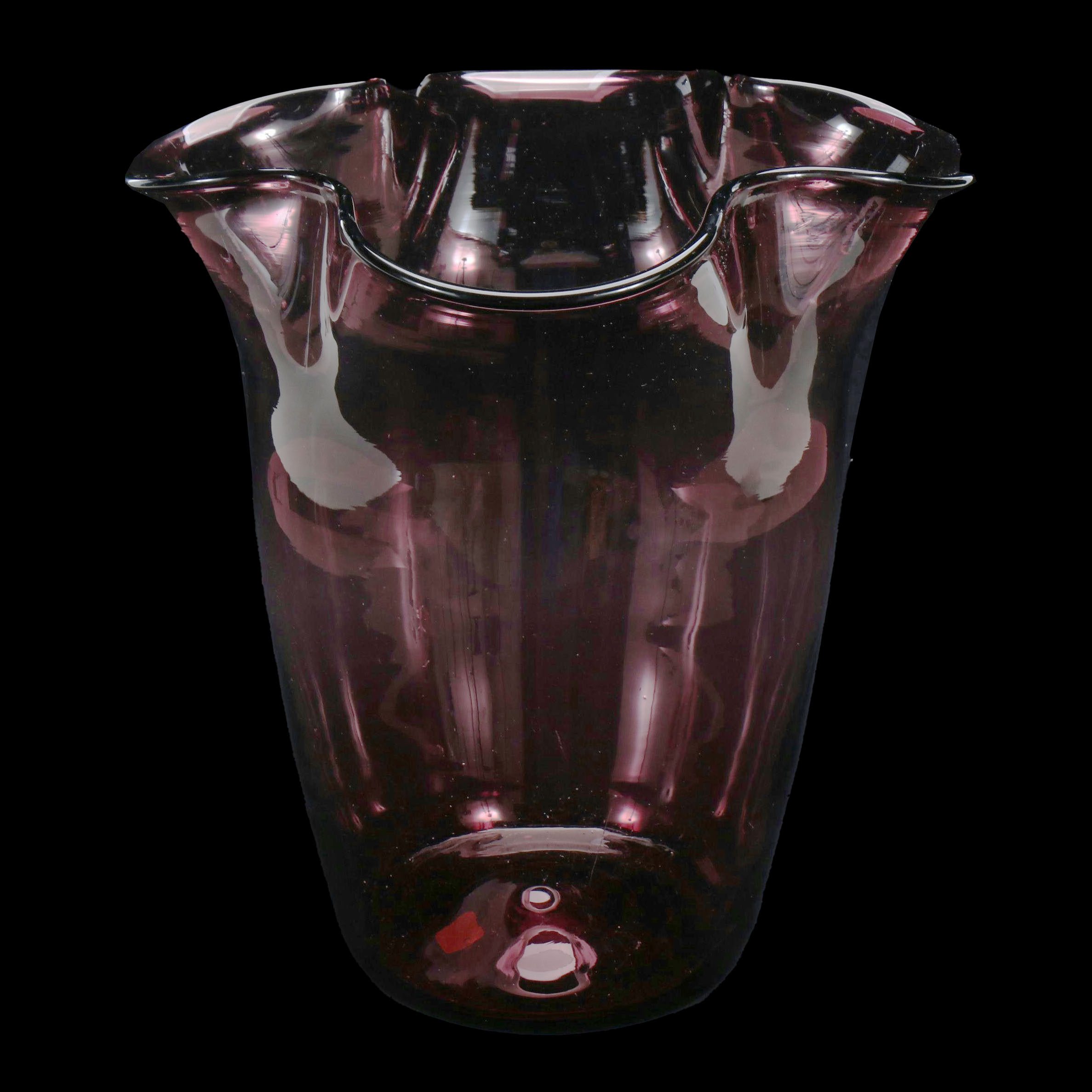 Blenko Amethyst Glass Handkerchief Vase