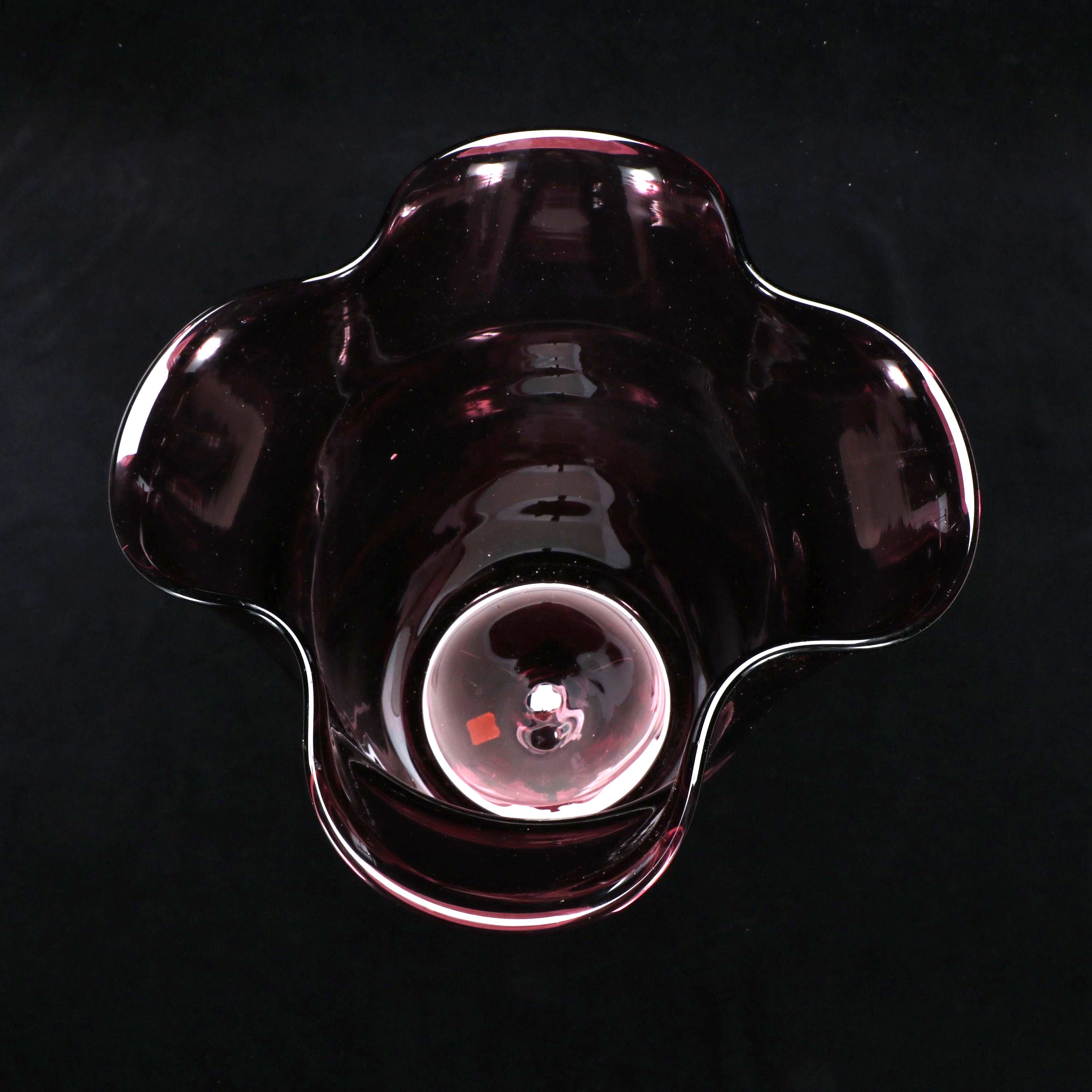 Blenko Amethyst Glass Handkerchief Vase