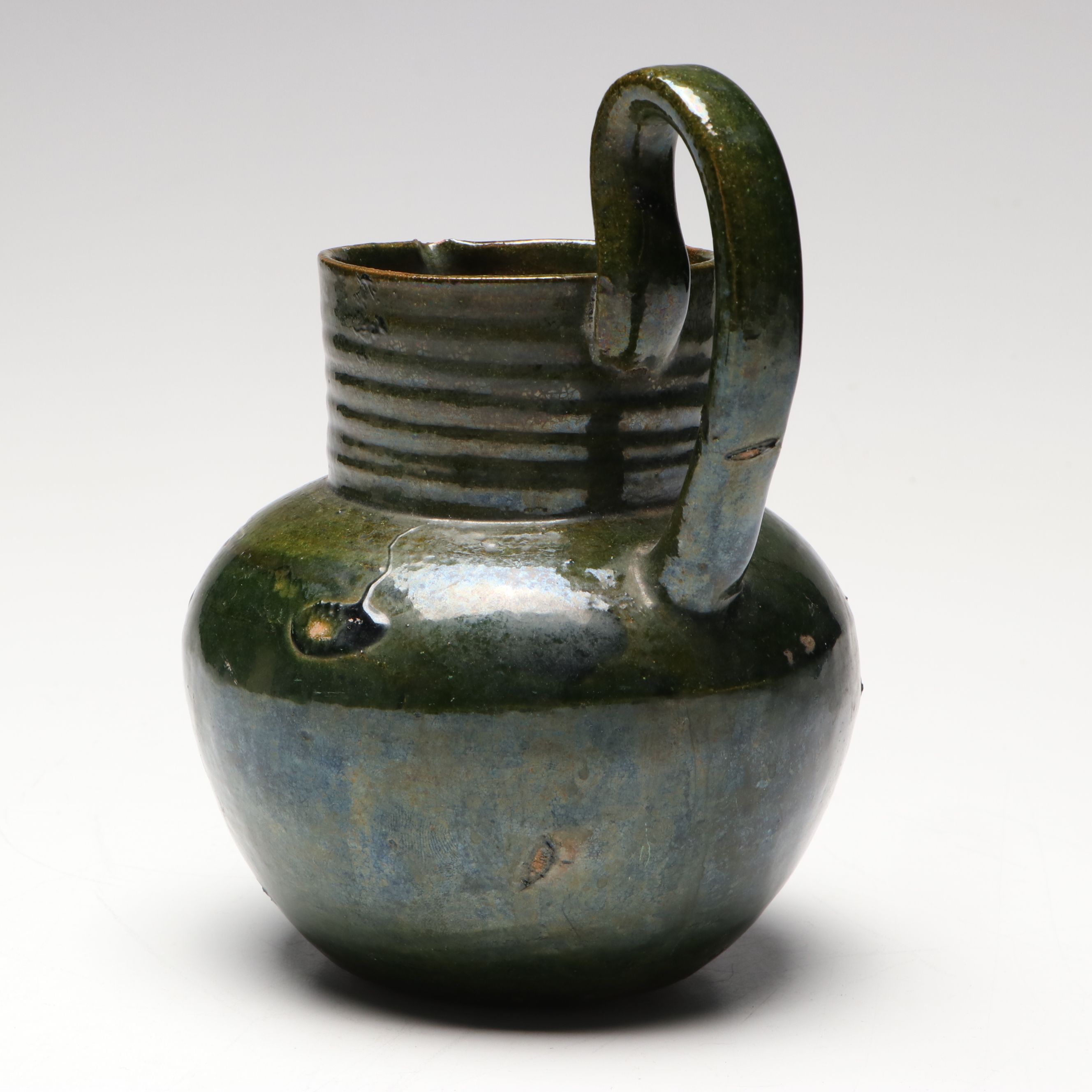 Oaxacan Style Drip Glazed Earthenware Jug
