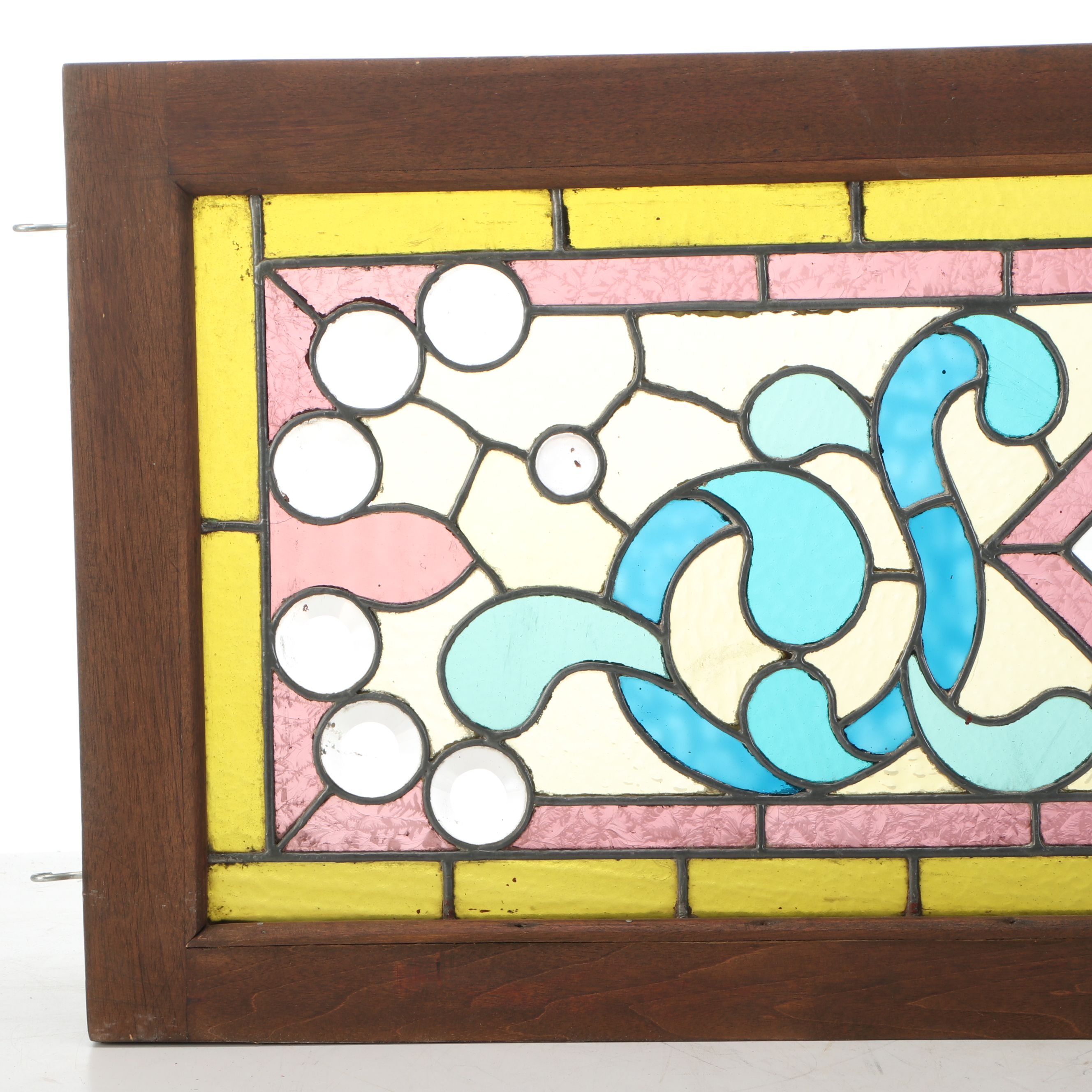 Stained Glass Transom Window Panel, Early 20th Century