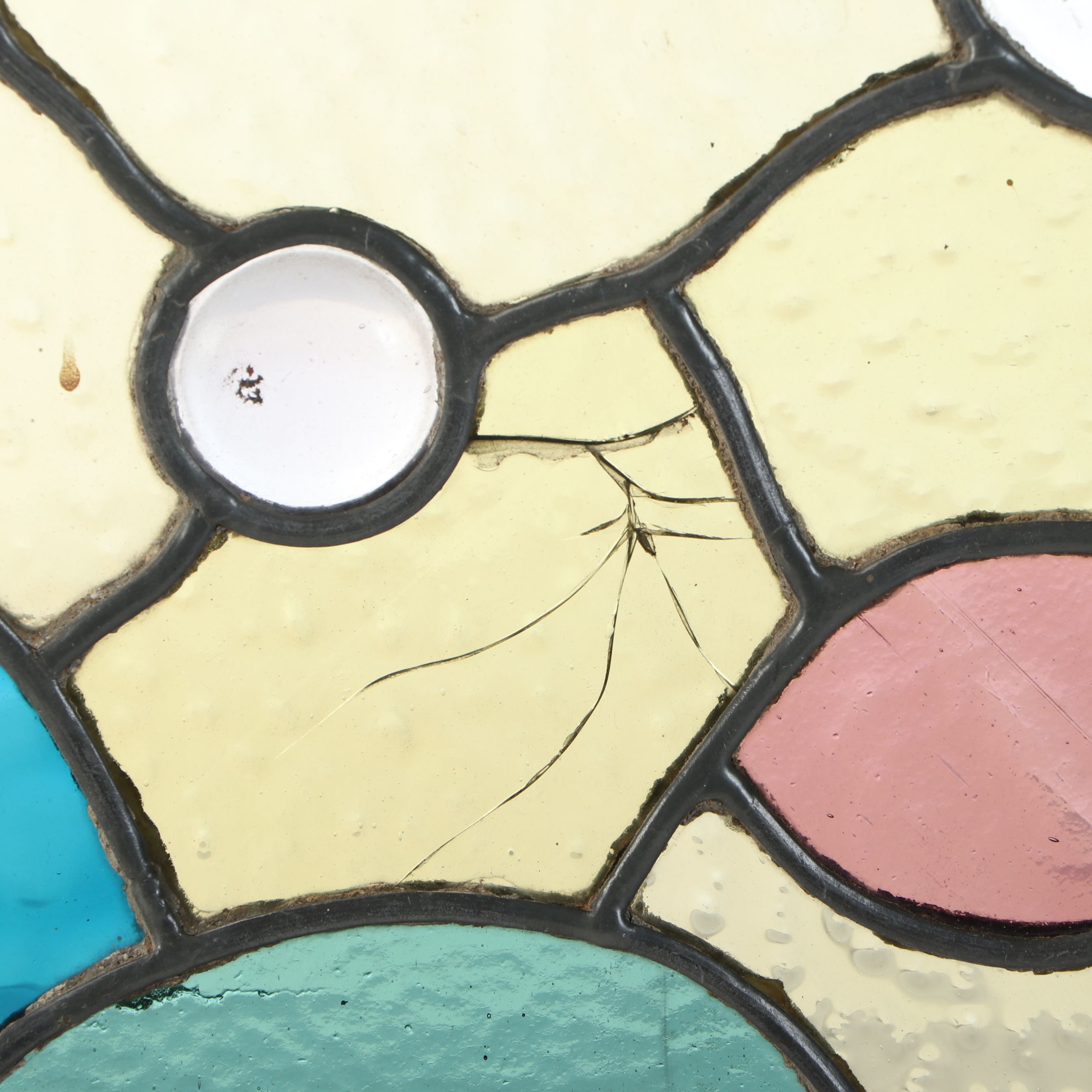 Stained Glass Transom Window Panel, Early 20th Century