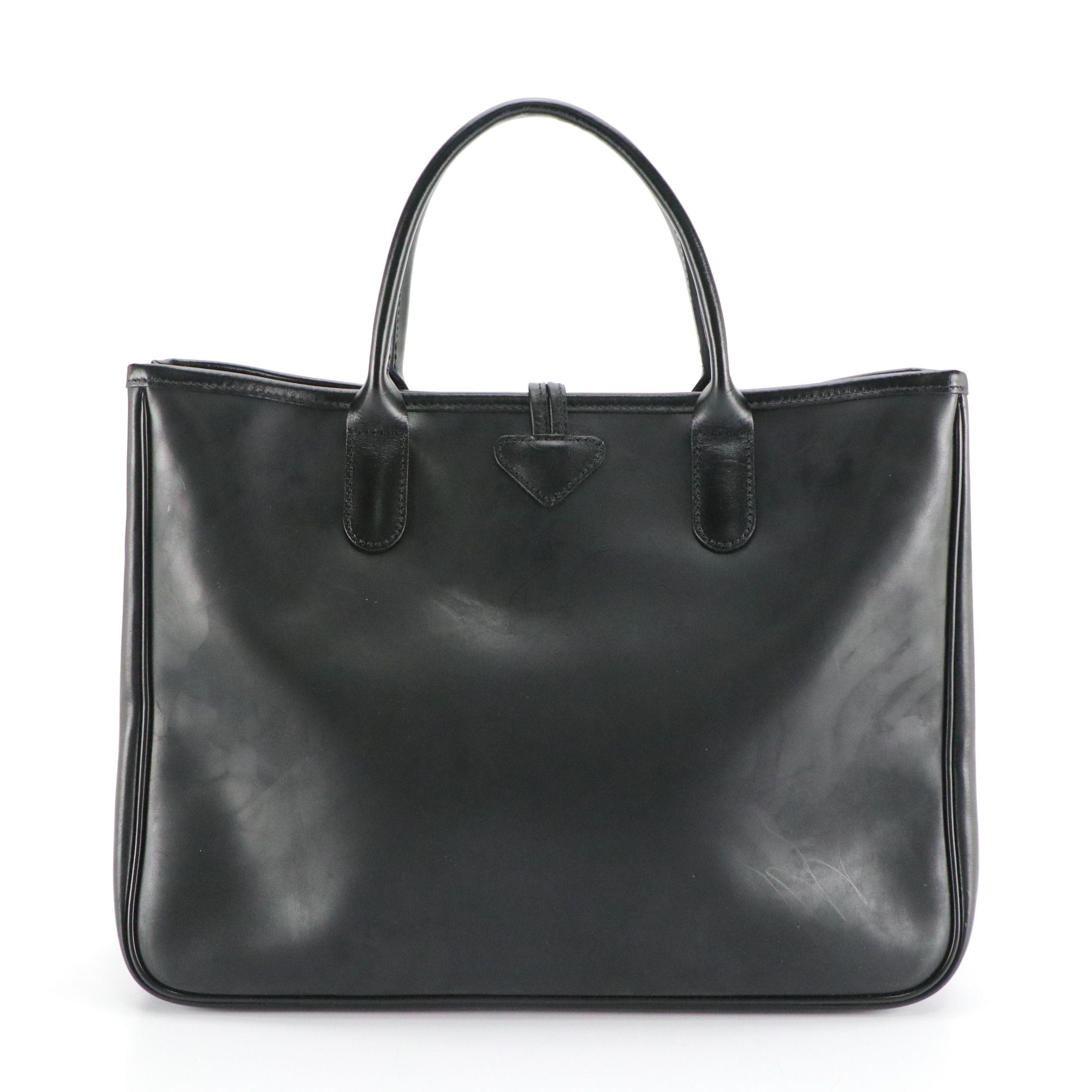 Longchamp Roseau Tote Bag in Black Leather