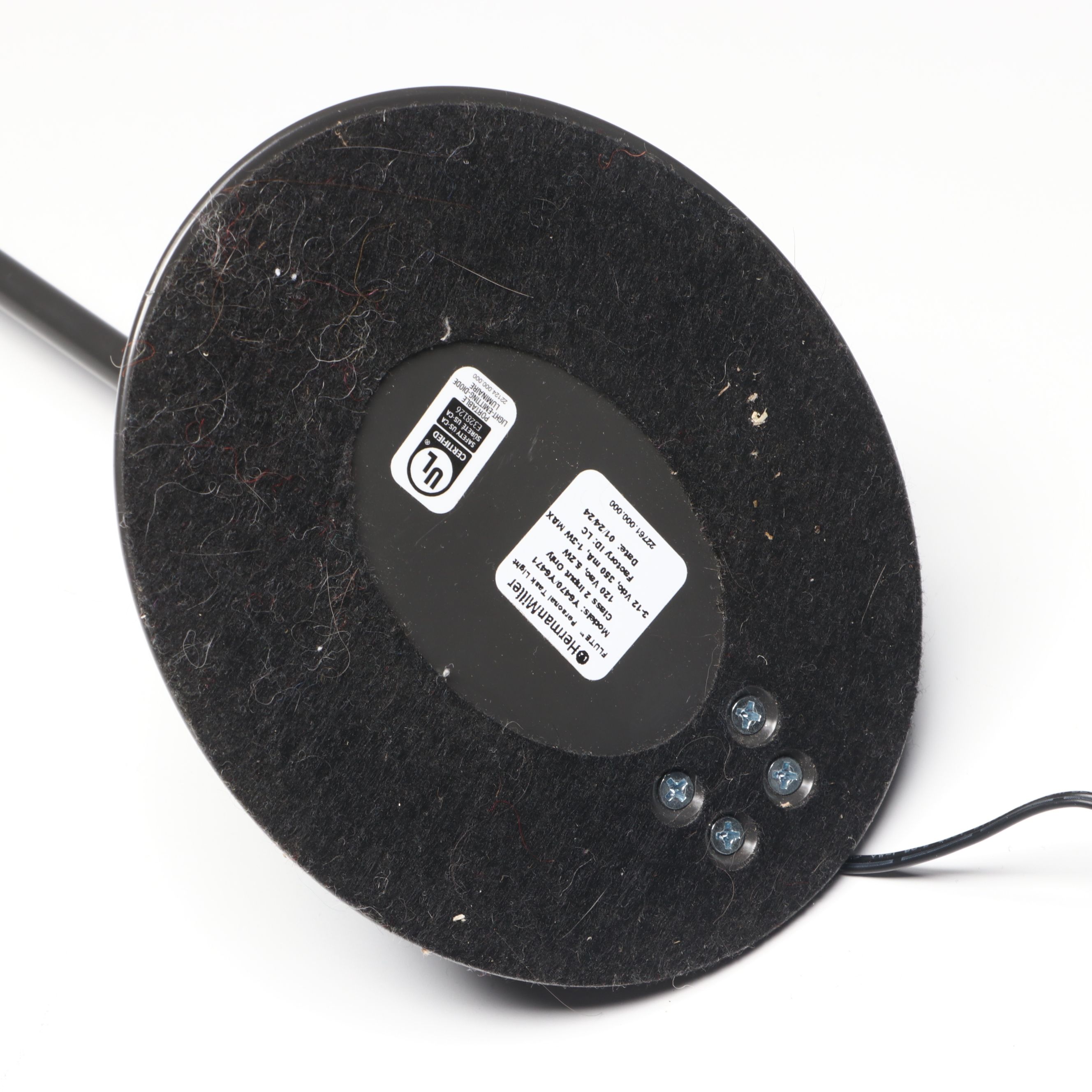 Two Herman Miller "Flute" Individual Task Lamps, 2022 and 2024