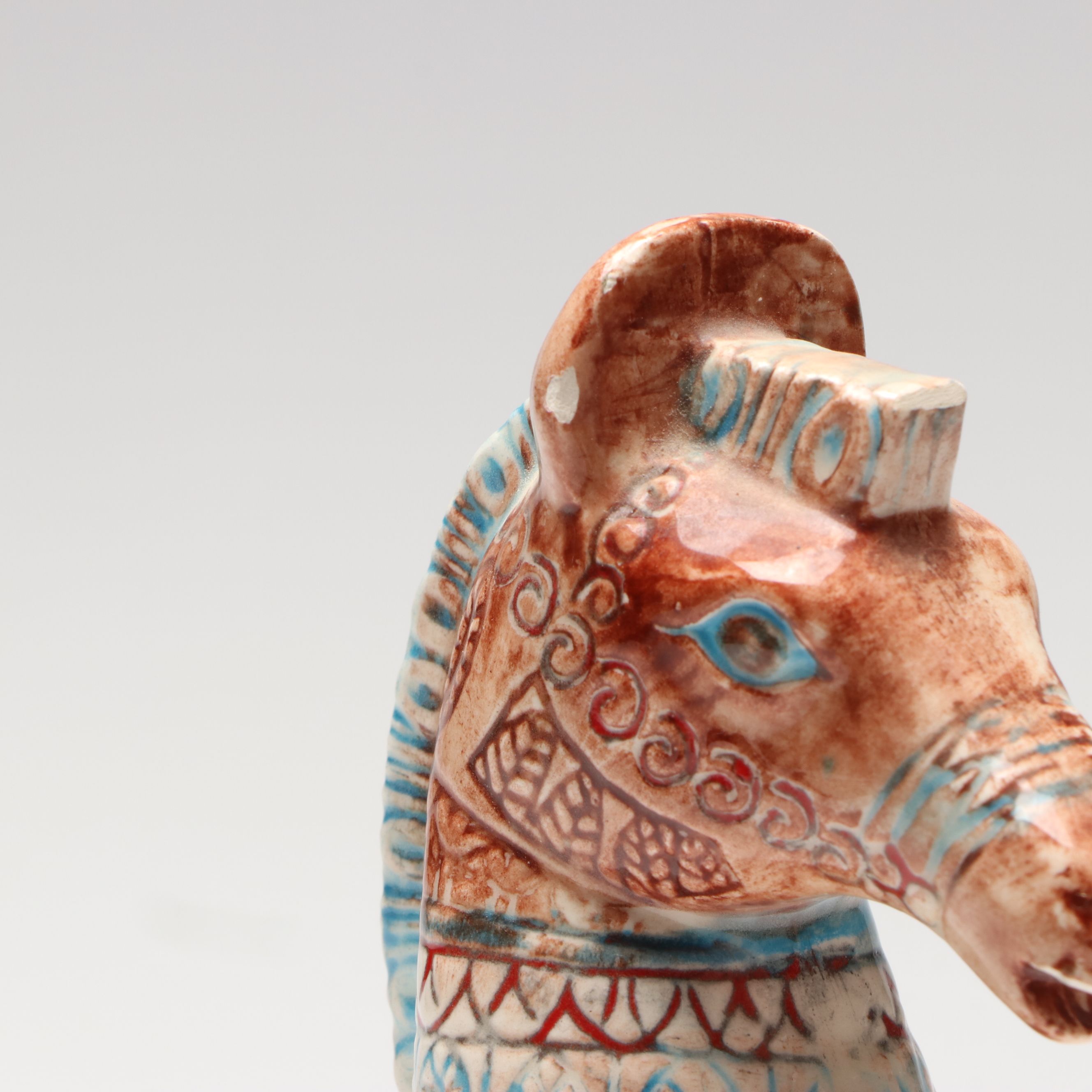 Artist Signed Folk Art Pottery Horse, 1979