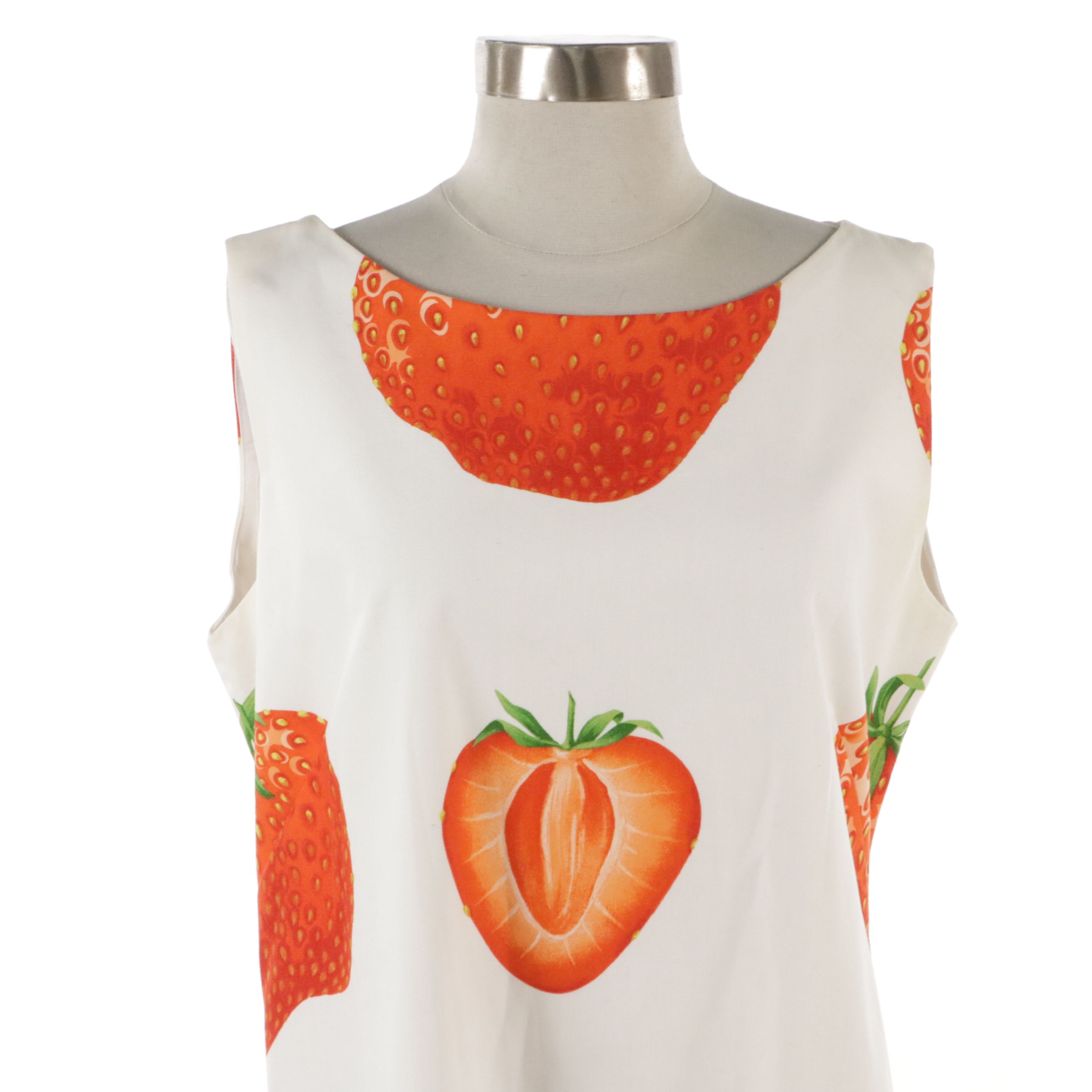 Steven Stolman Strawberry Printed Sleeveless Shift Dress
