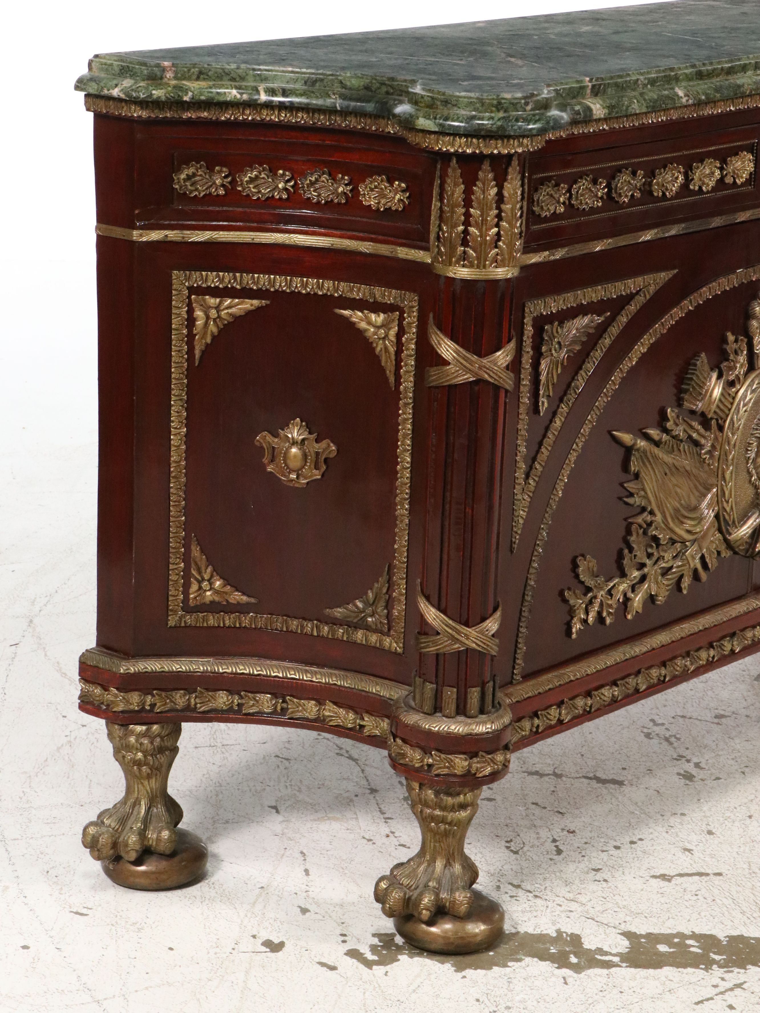 Napoleon III Style Ormolu Mounted Mahogany Buffet with Marble Top