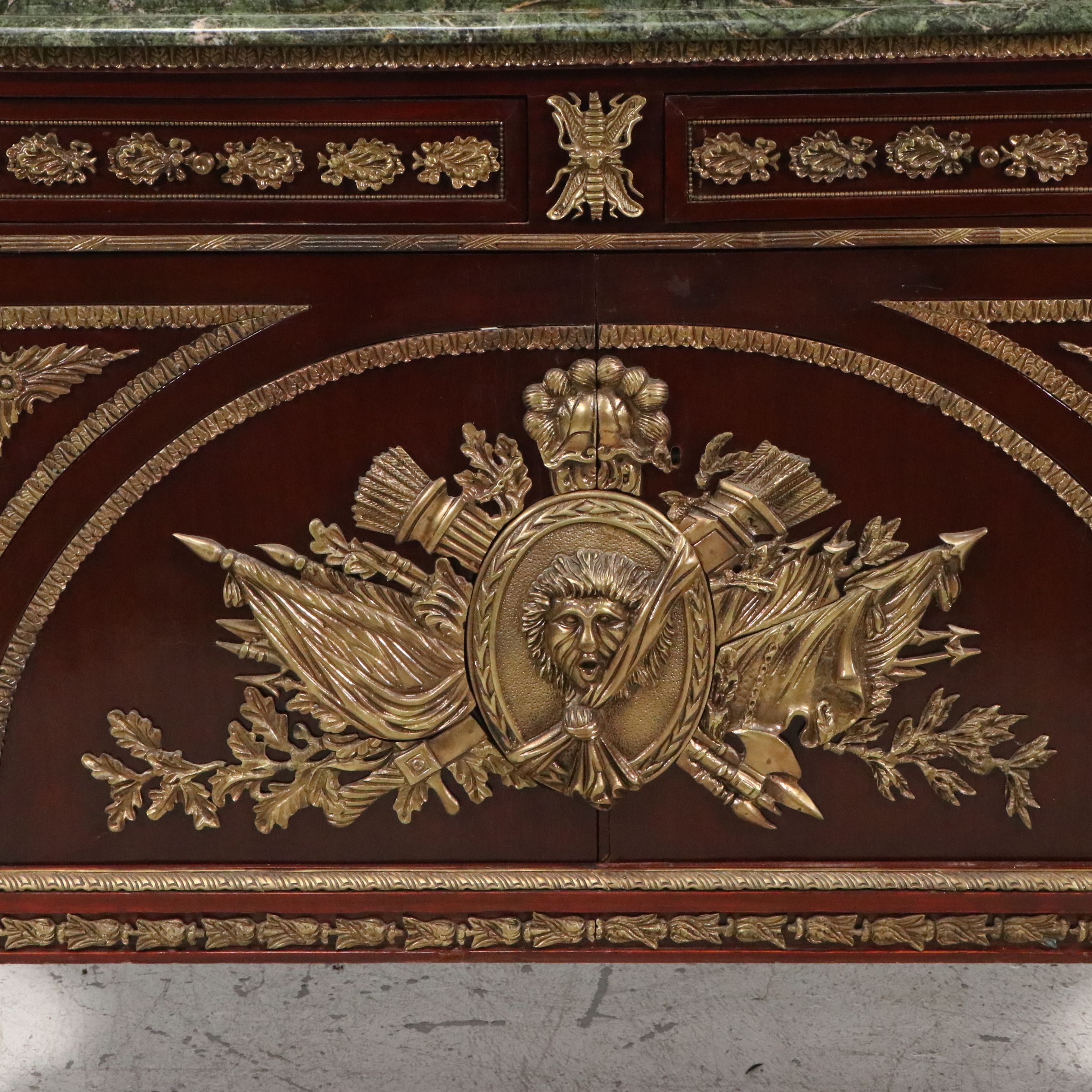 Napoleon III Style Ormolu Mounted Mahogany Buffet with Marble Top