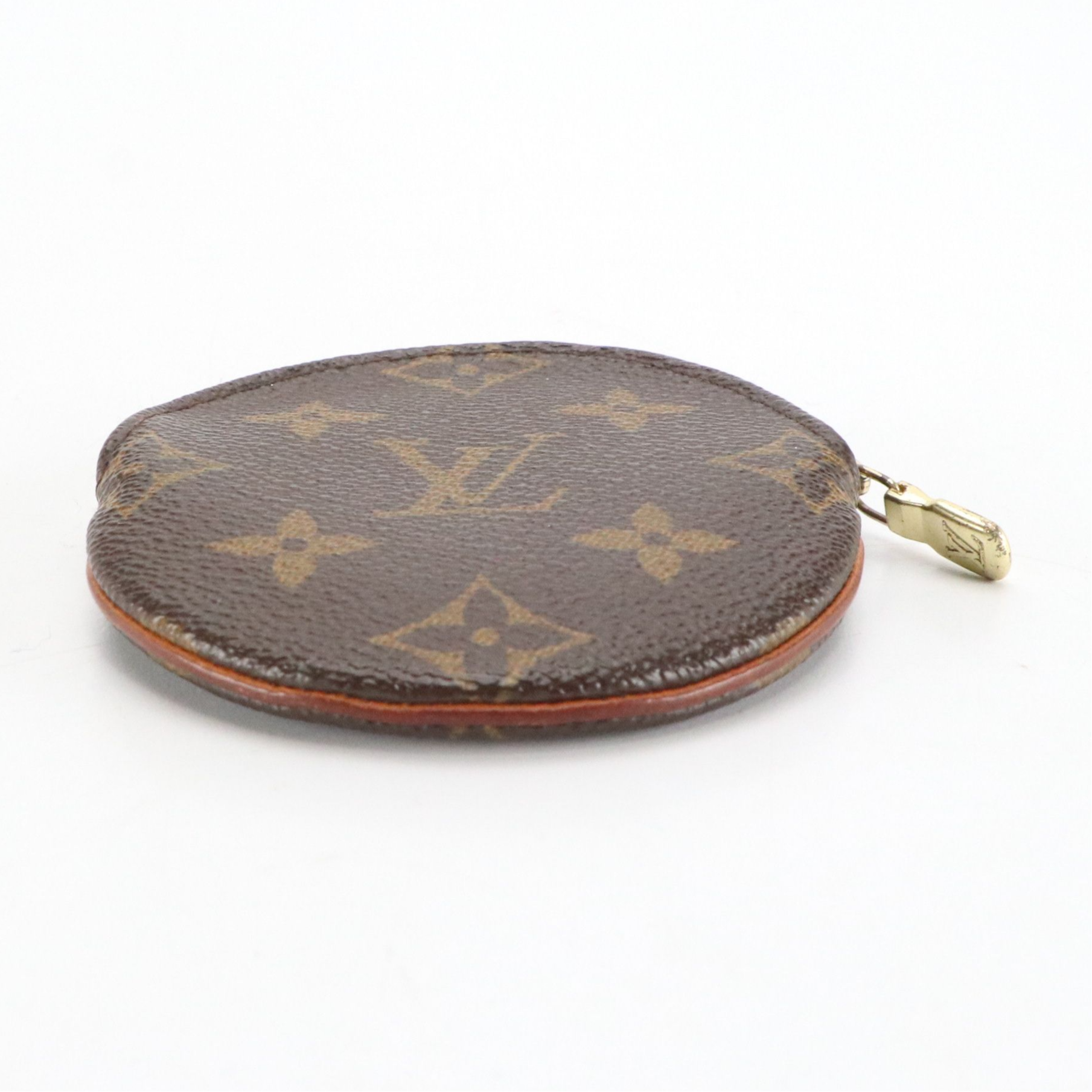 Louis Vuitton Round Coin Pouch in Monogram Canvas and Leather