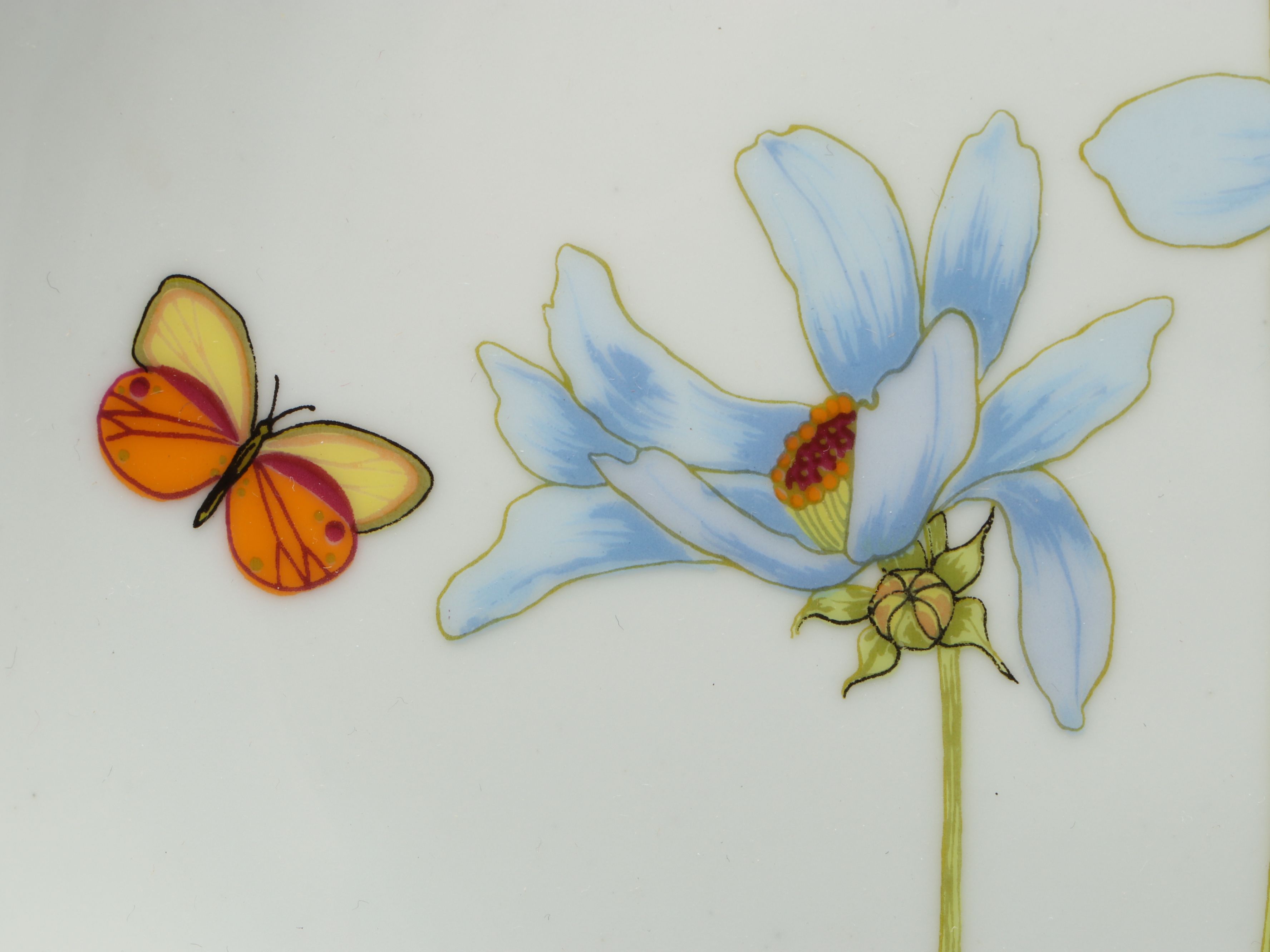 Denby-Langley "Blue Daisy Touch of Blue" Ceramic Dinnerware, 1977-1981