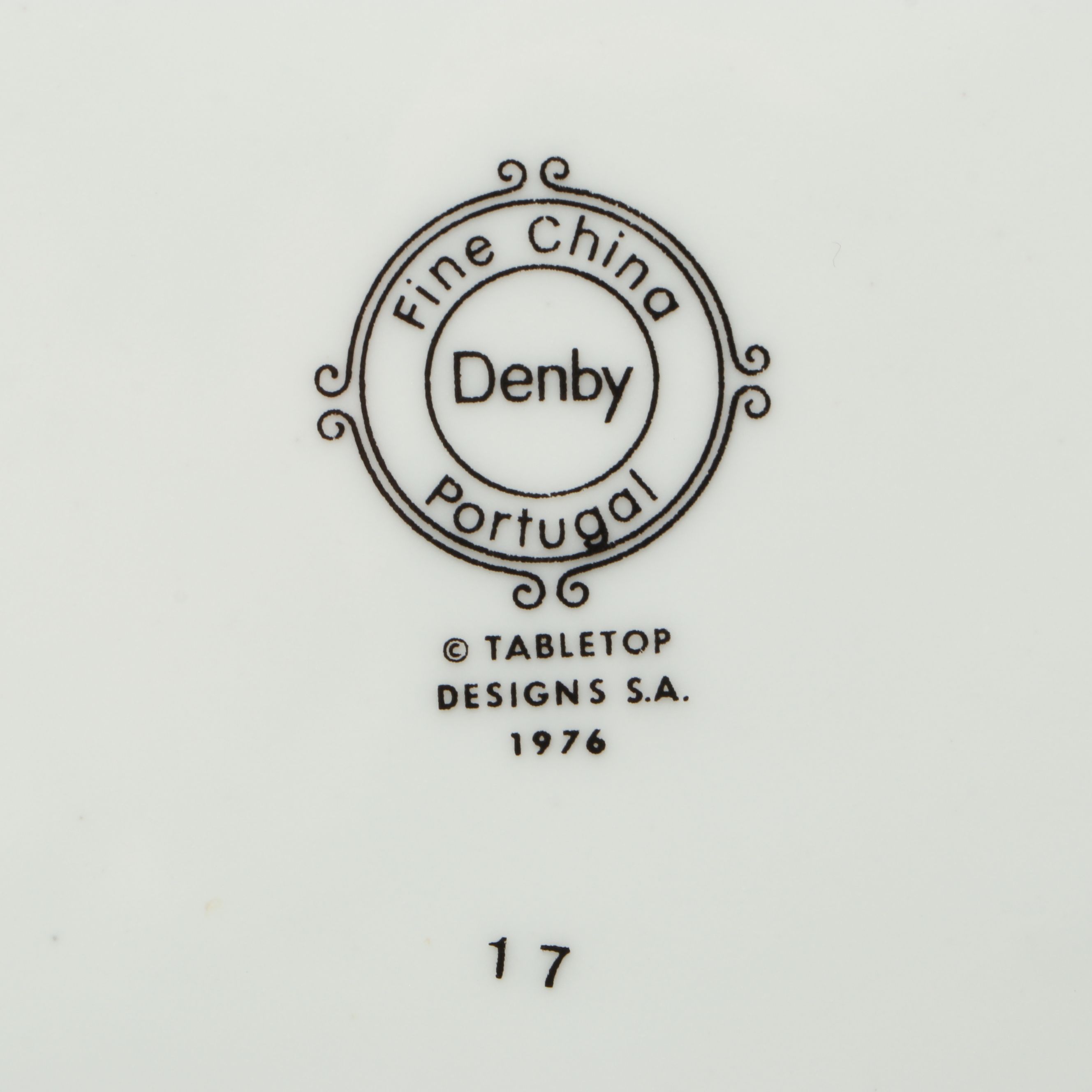 Denby-Langley "Blue Daisy Touch of Blue" Ceramic Dinnerware, 1977-1981