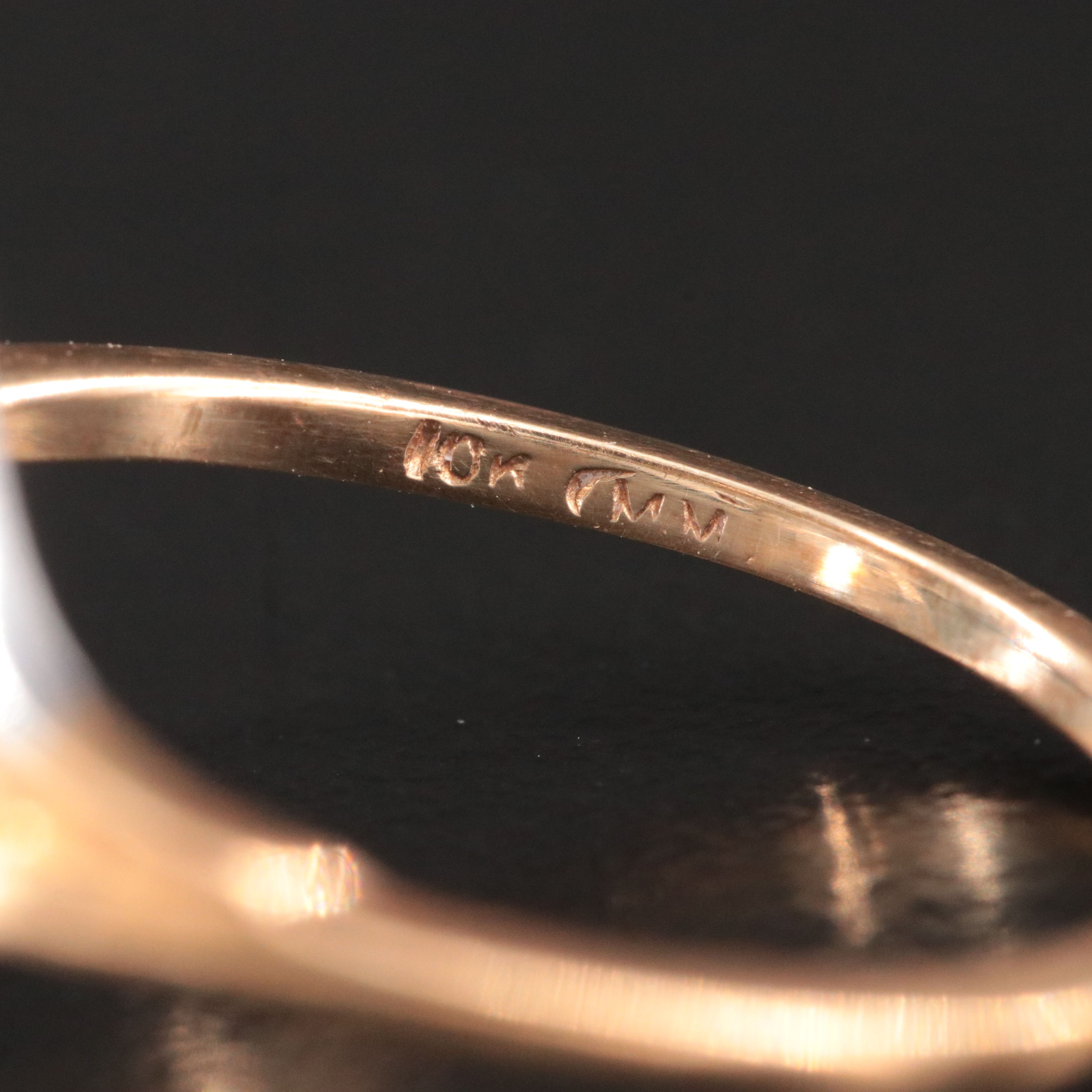 10K Two-Tone Pearl and White Topaz Flower Ring