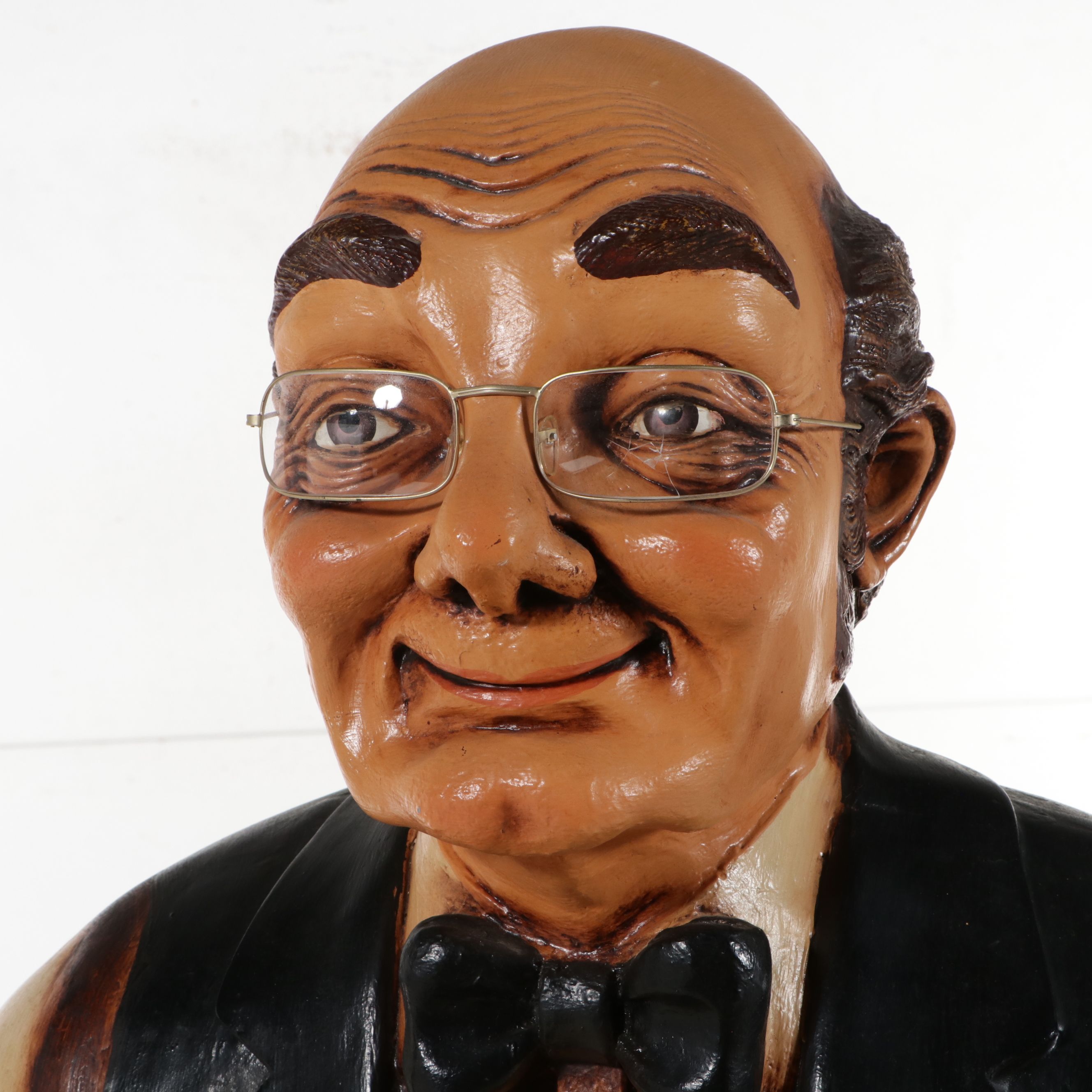 Life-Sized Hand-Painted Butler Statue