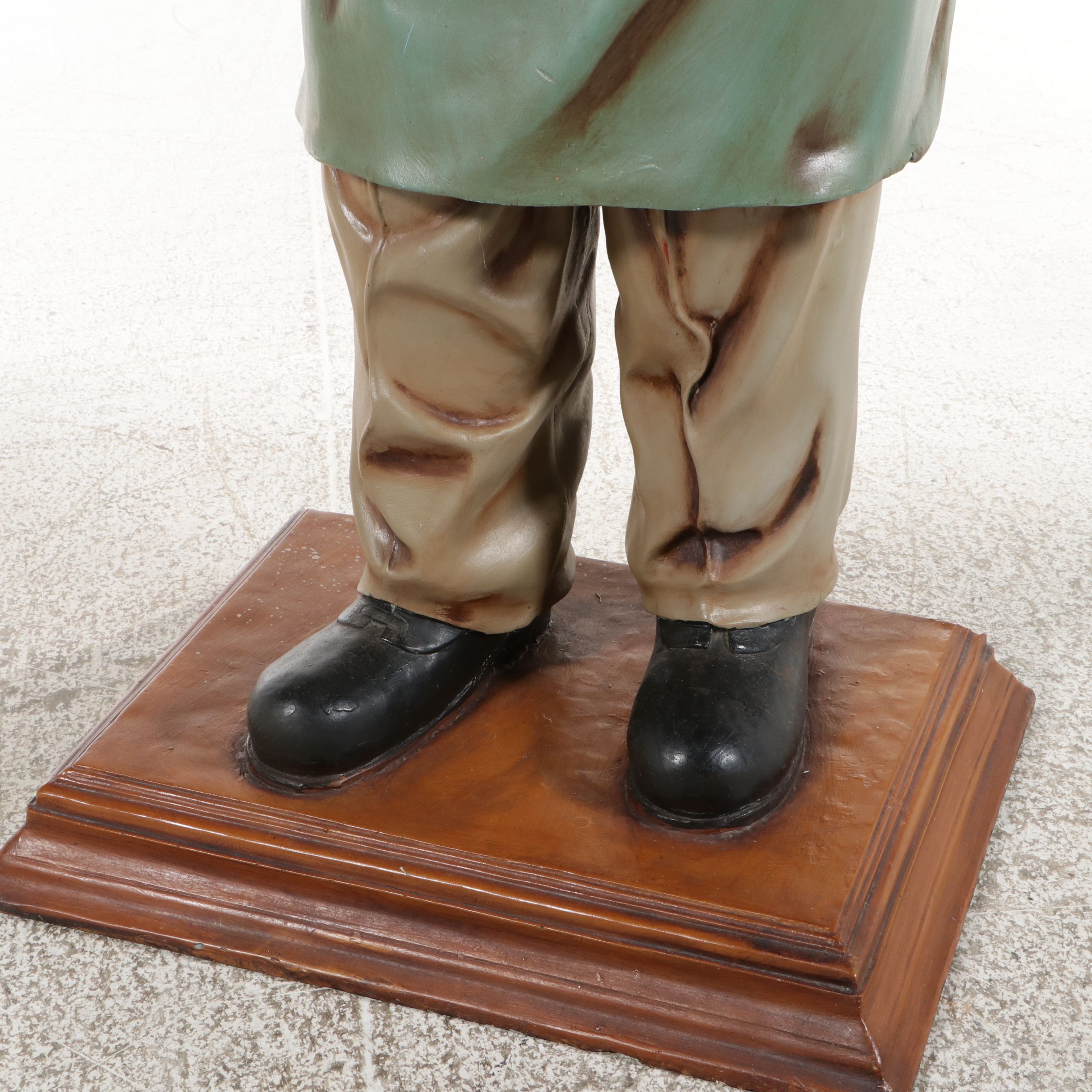 Life-Sized Hand-Painted Butler Statue