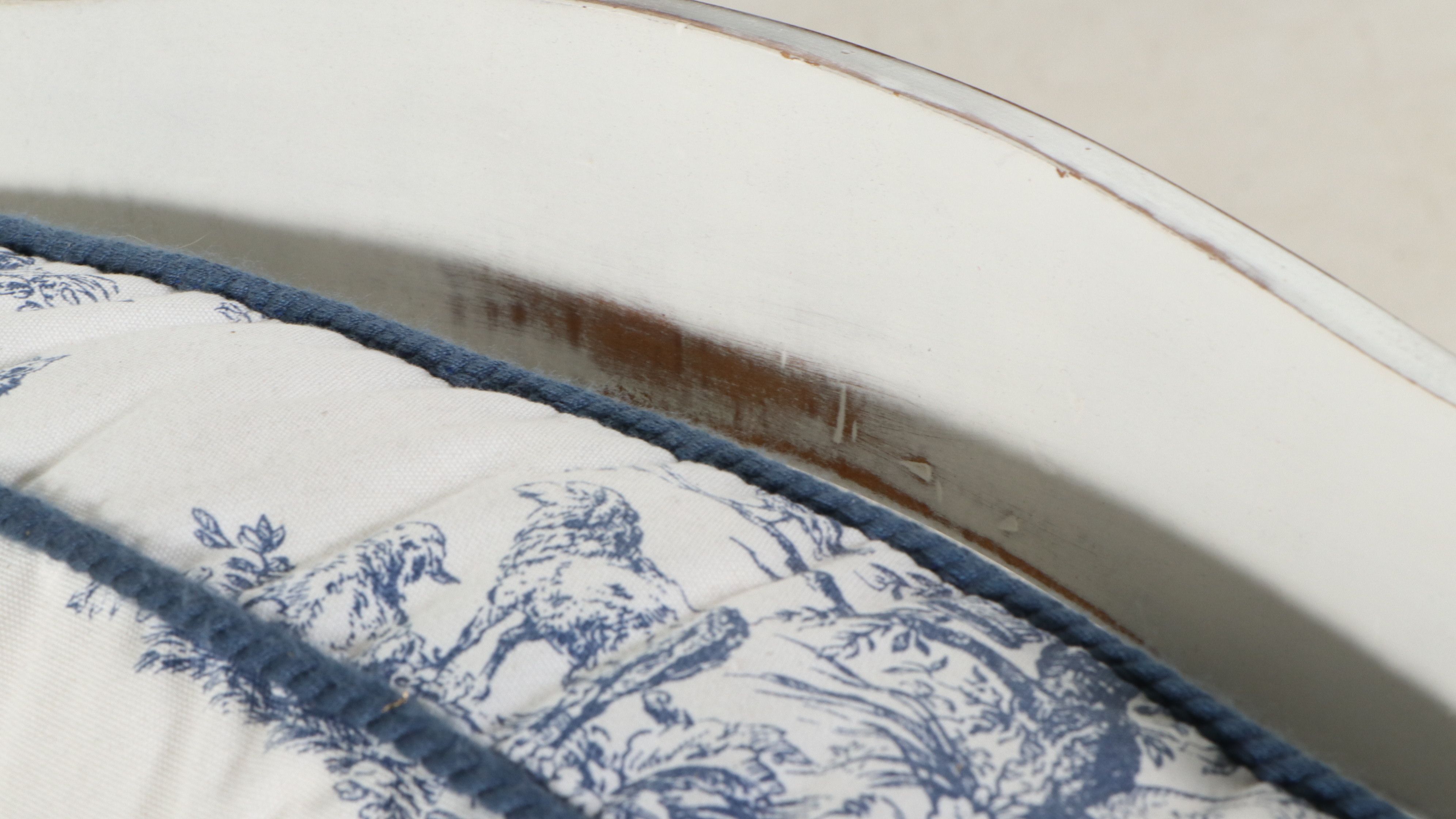 Brandywine Design Ladder-Back Armchair with Toile Upholstery