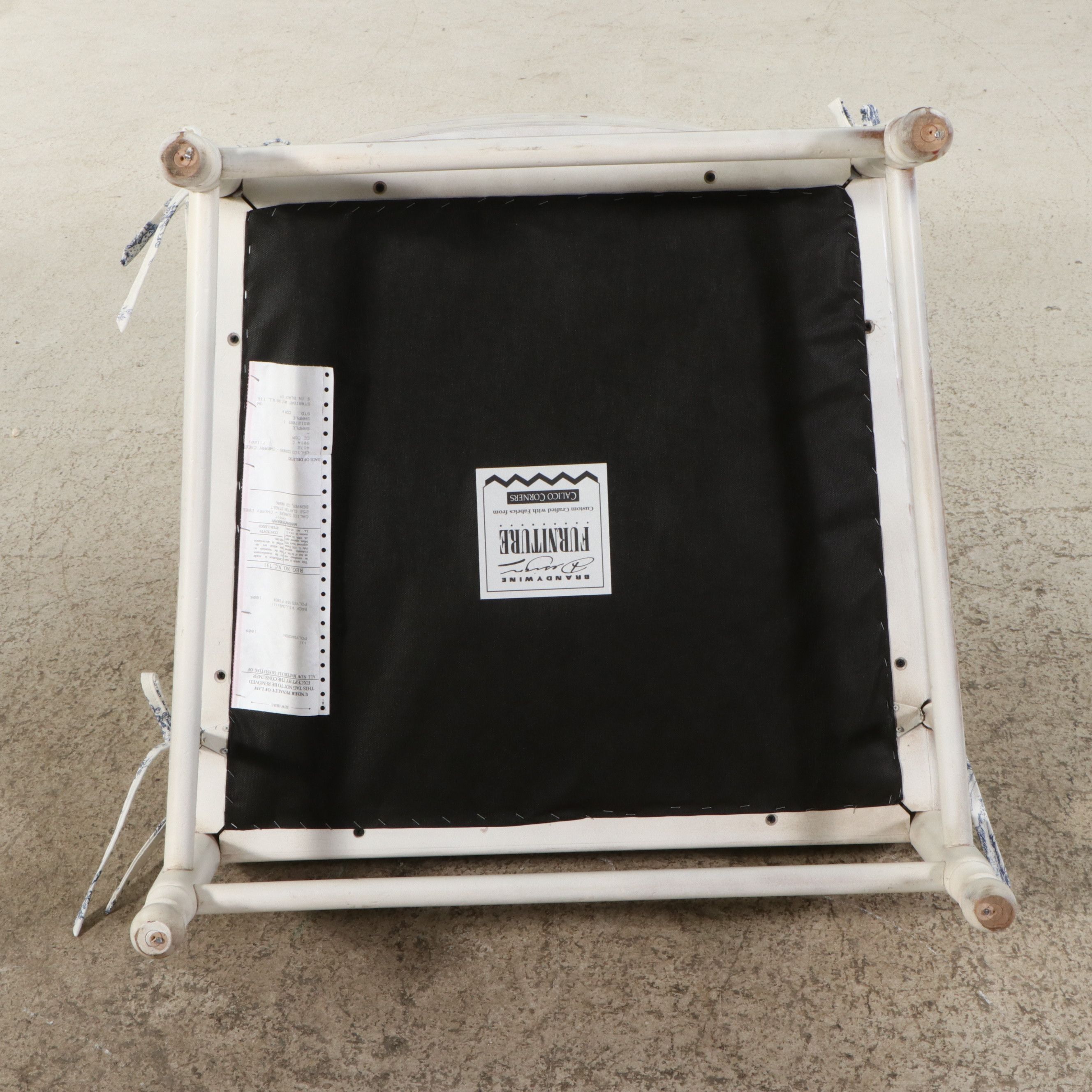 Brandywine Design Ladder-Back Armchair with Toile Upholstery