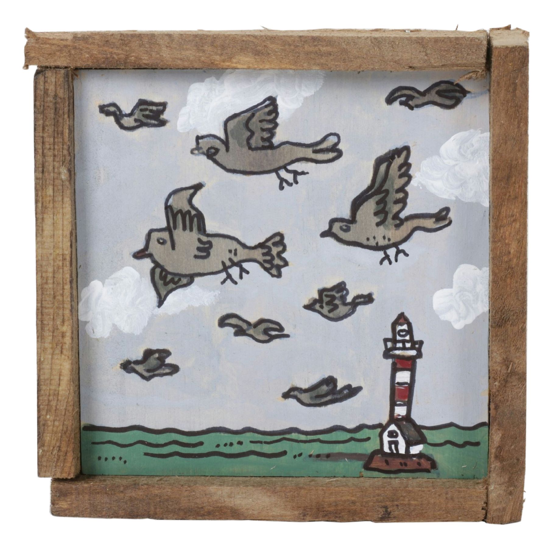 Aaron Wooten Stylized Mixed Media Painting "The Migration", 2026