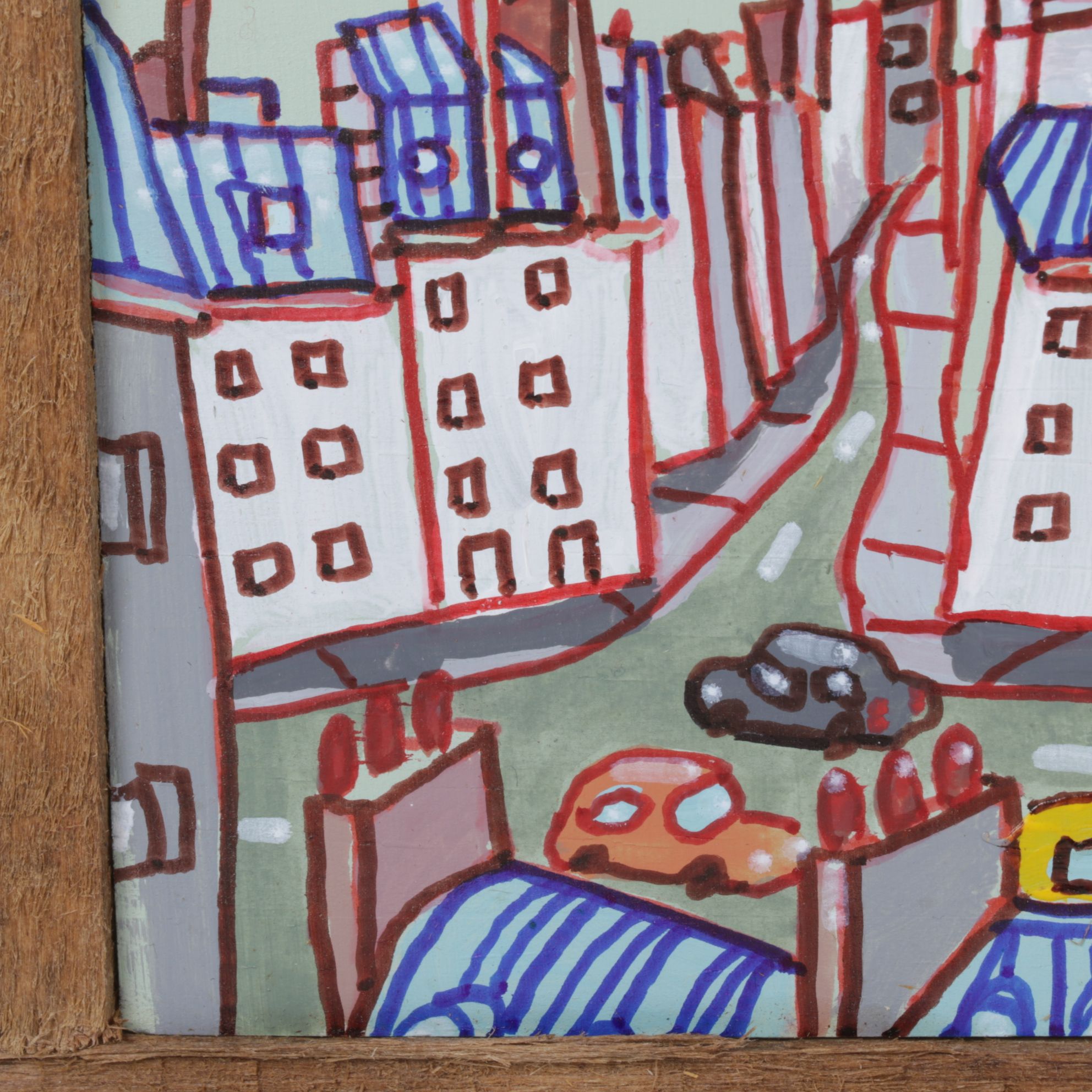 Aaron Wooten Stylized Cityscape Mixed Media Painting "Sacré - Coeur", 2026