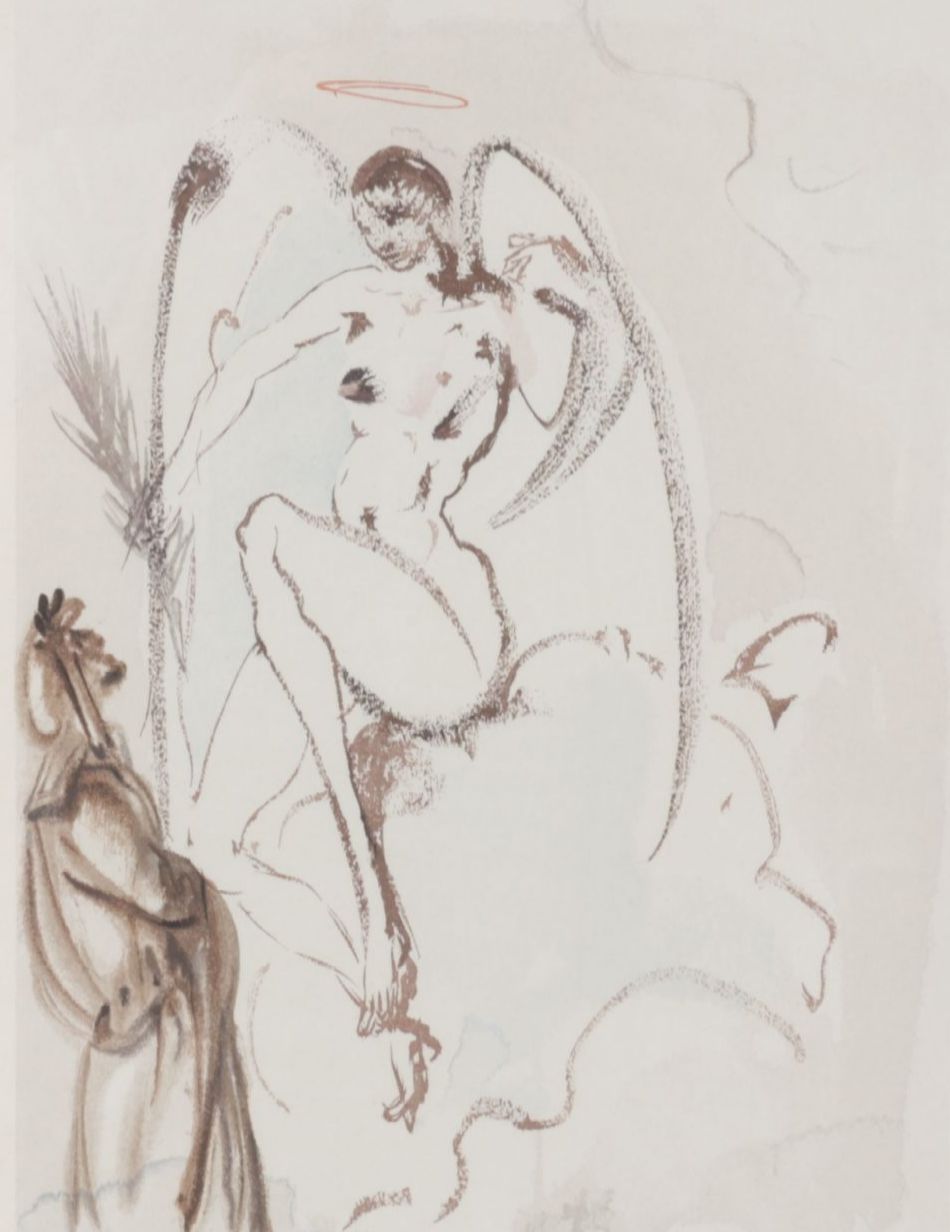 Salvador Dalí Wood Engraving "L'Archange Gabriel," 1960–1964