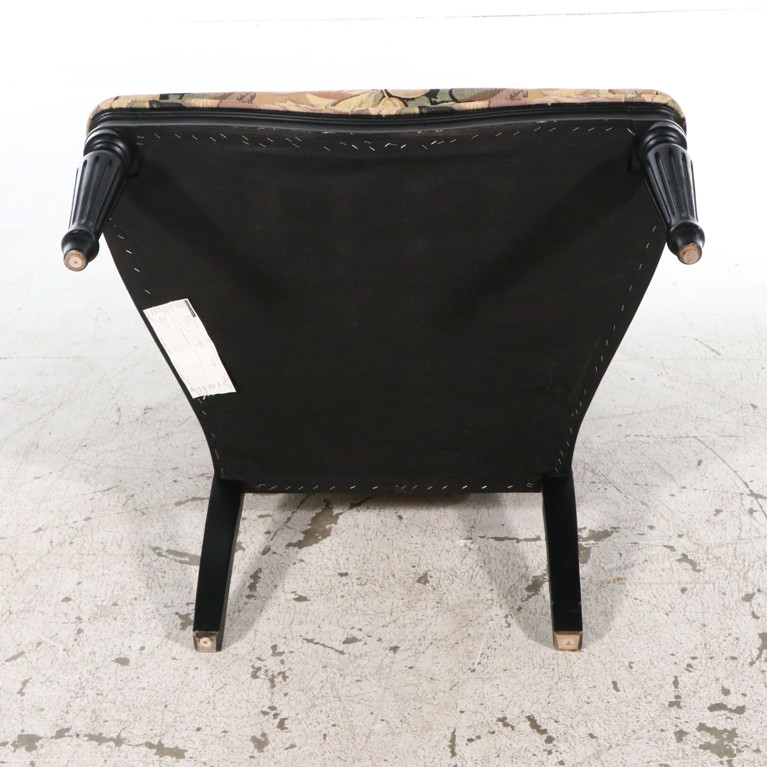 Calico Corners Louis XVI Style Ebony-Finished Fauteuil, 1999