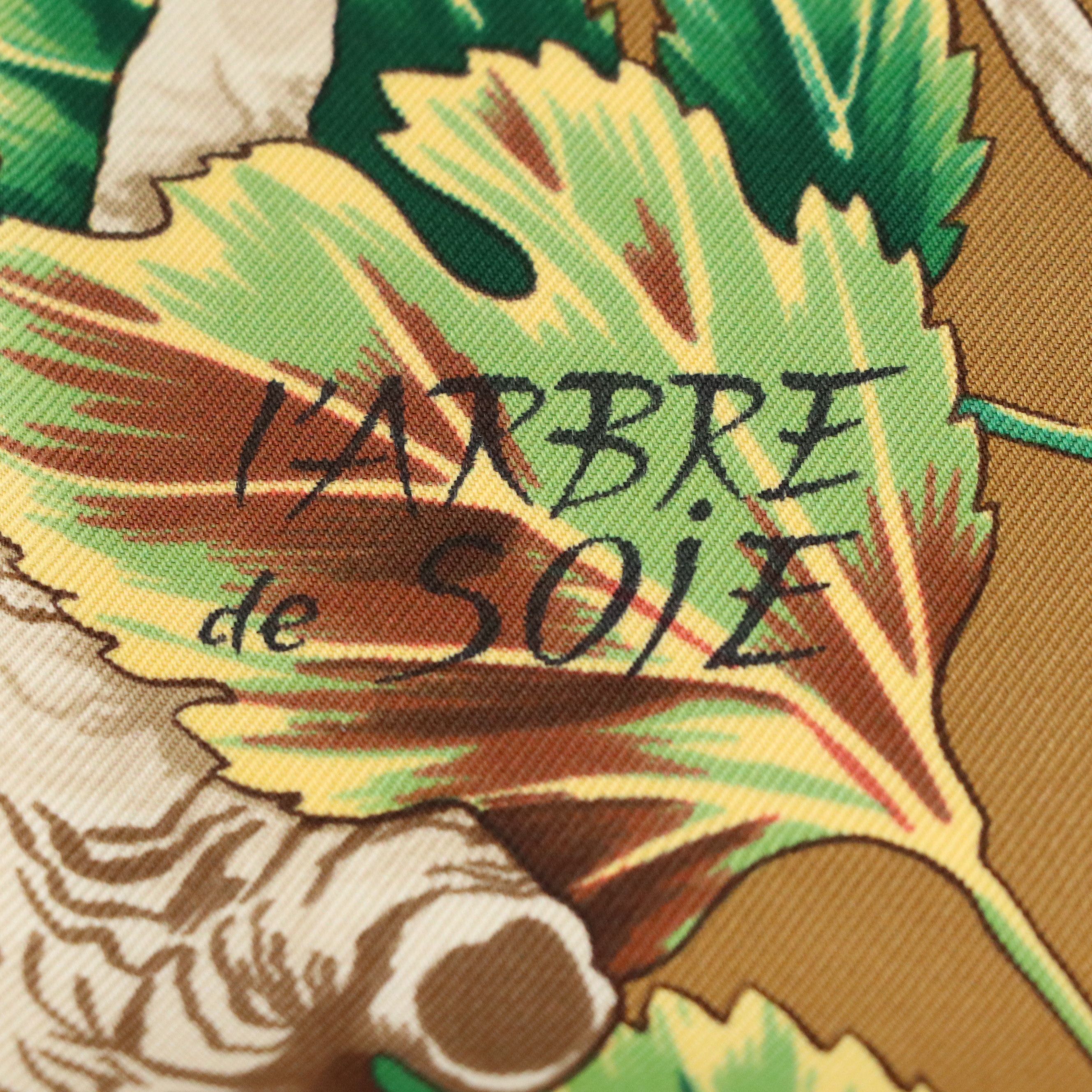 Hermès "L'Arbre de Soie" Silk Twill Scarf 90