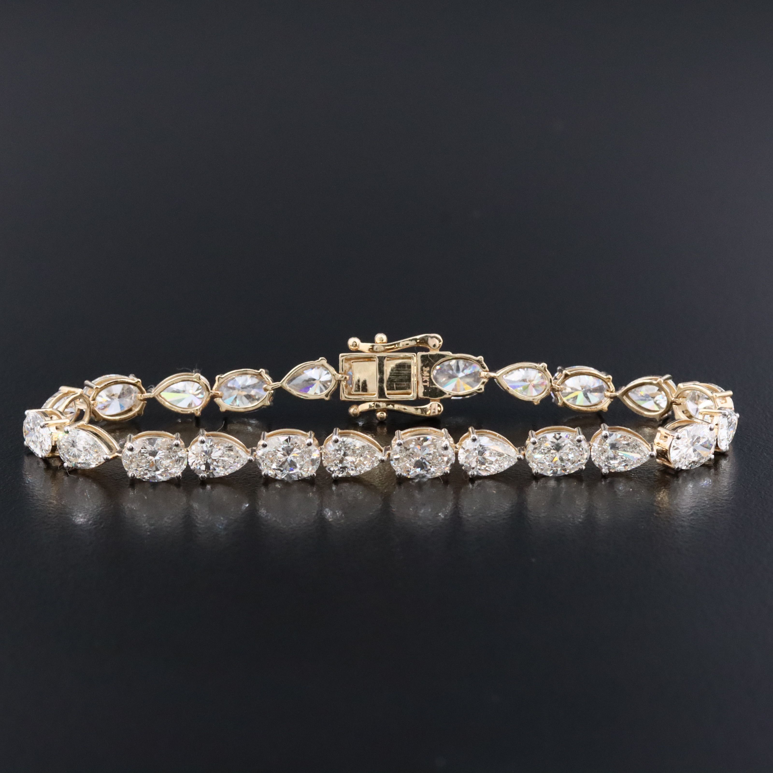 14K 12.59 CTW Lab Grown Diamond Line Bracelet