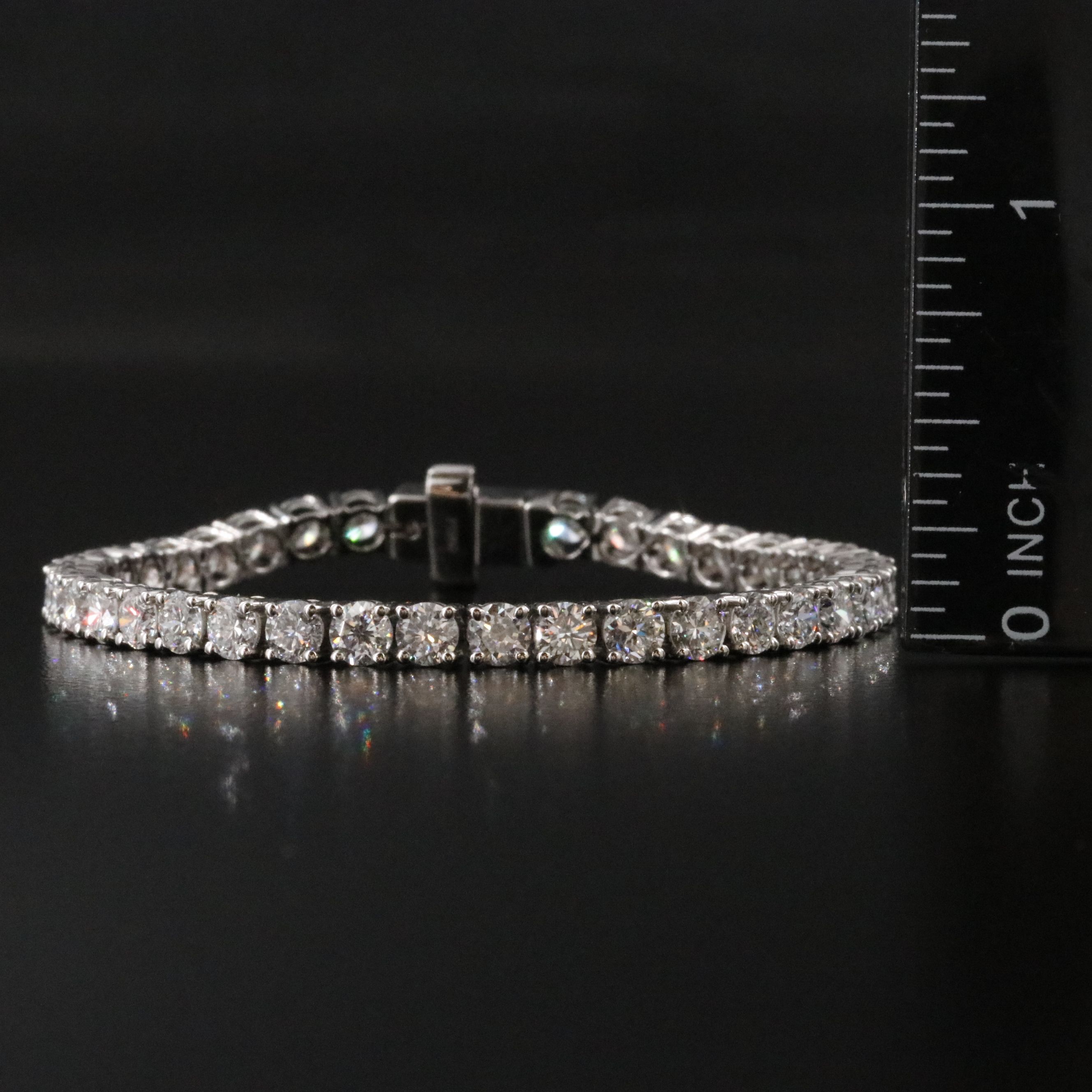 Platinum 8.68 CTW Lab Grown Diamond Line Bracelet