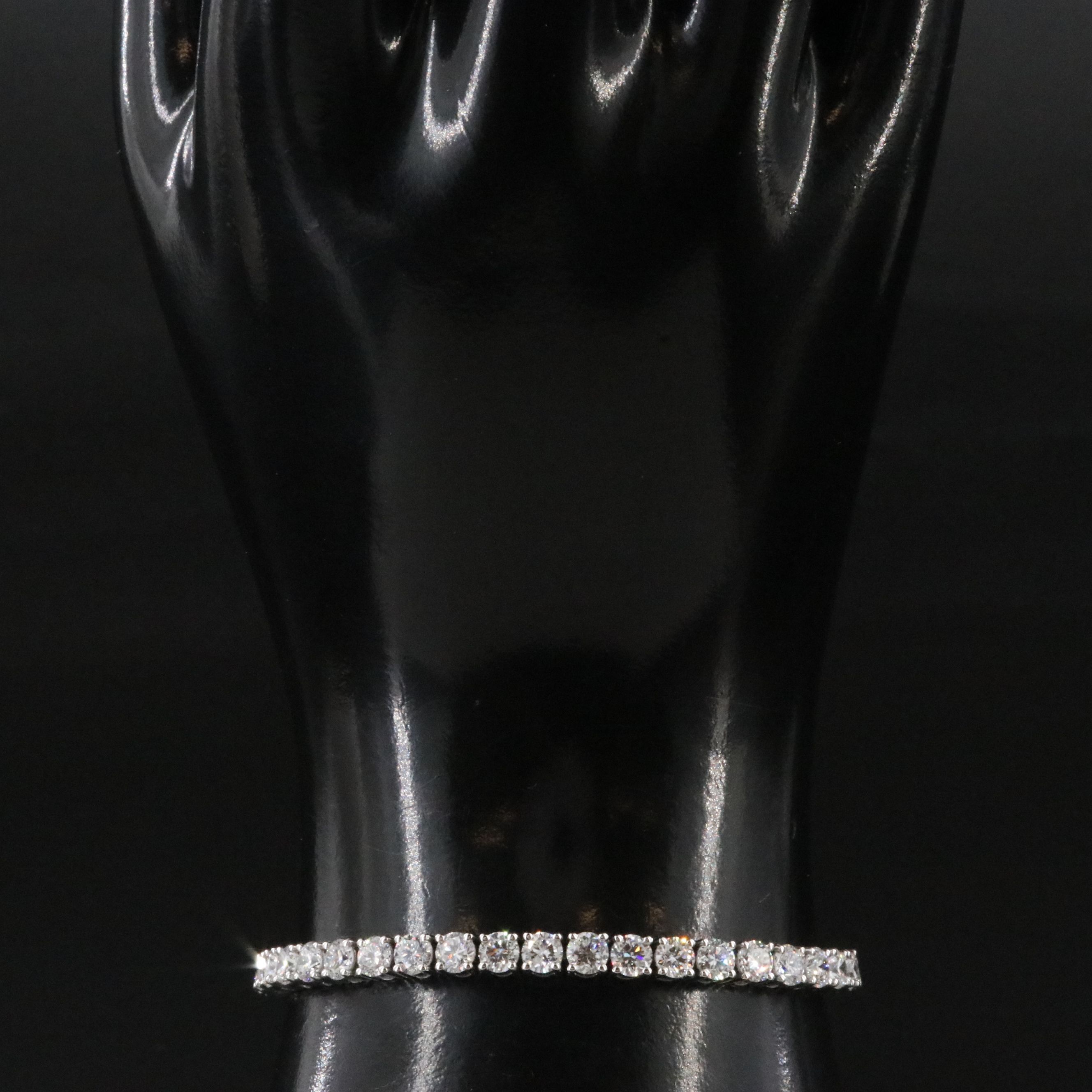 Platinum 8.68 CTW Lab Grown Diamond Line Bracelet