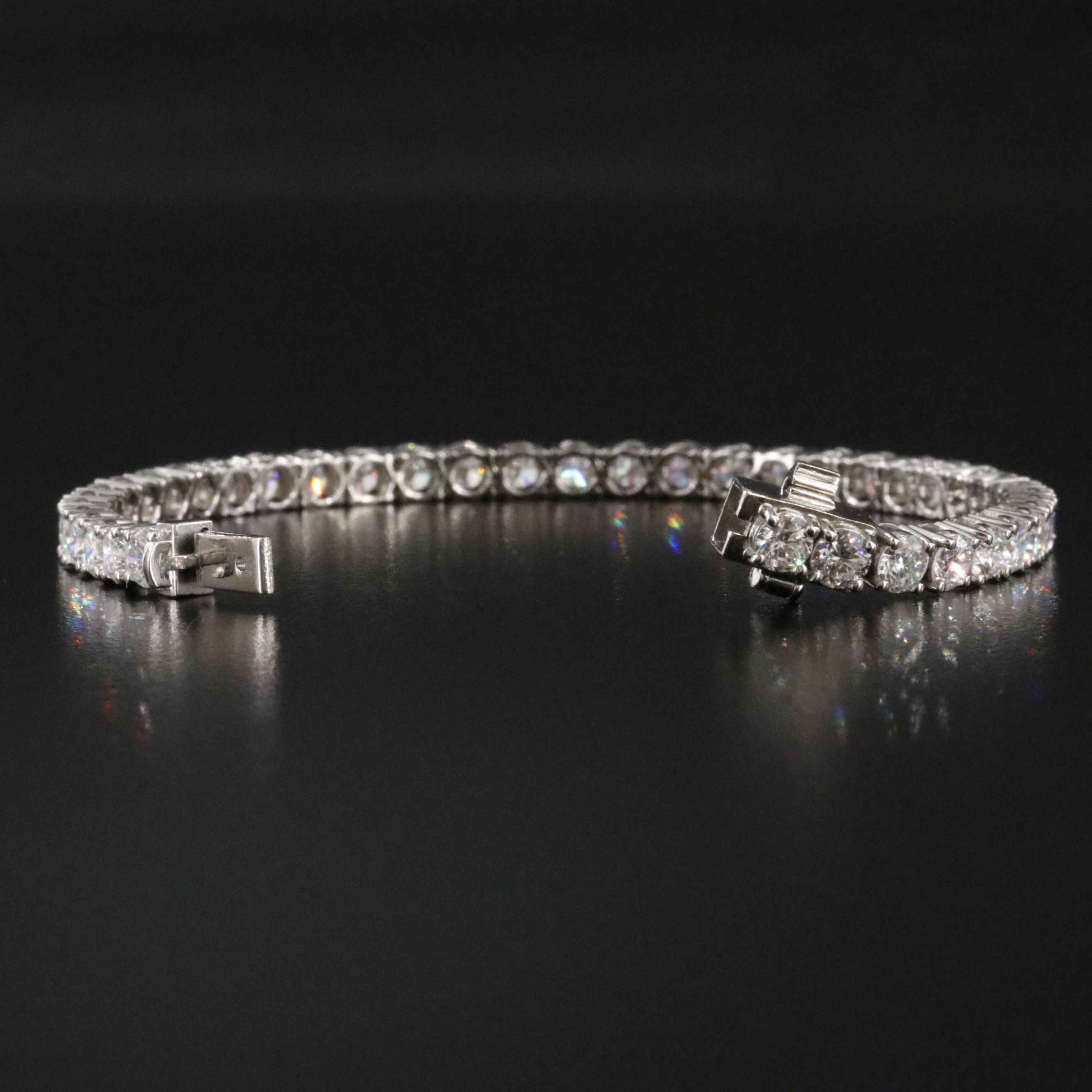 Platinum 8.68 CTW Lab Grown Diamond Line Bracelet