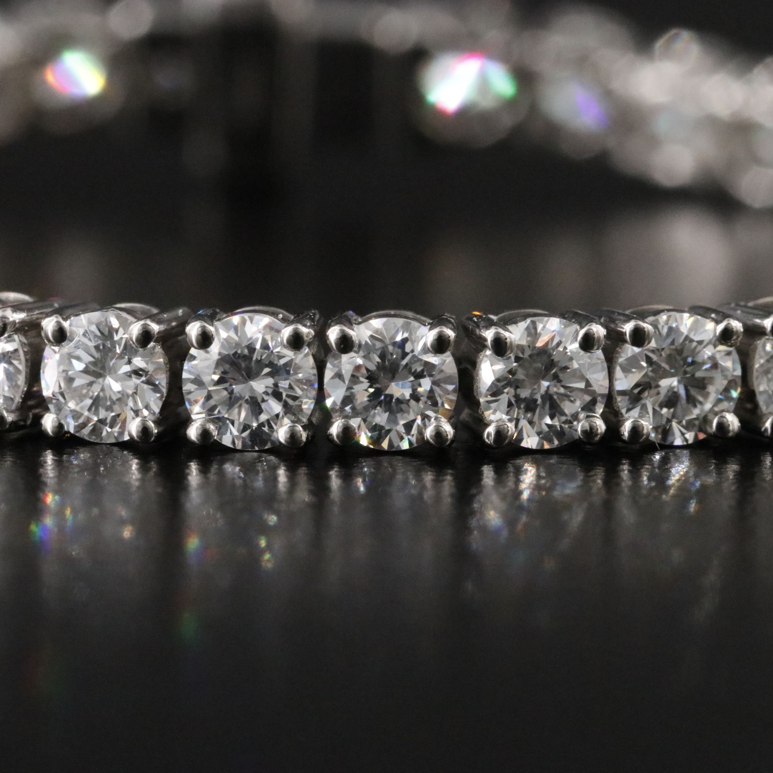 Platinum 8.68 CTW Lab Grown Diamond Line Bracelet