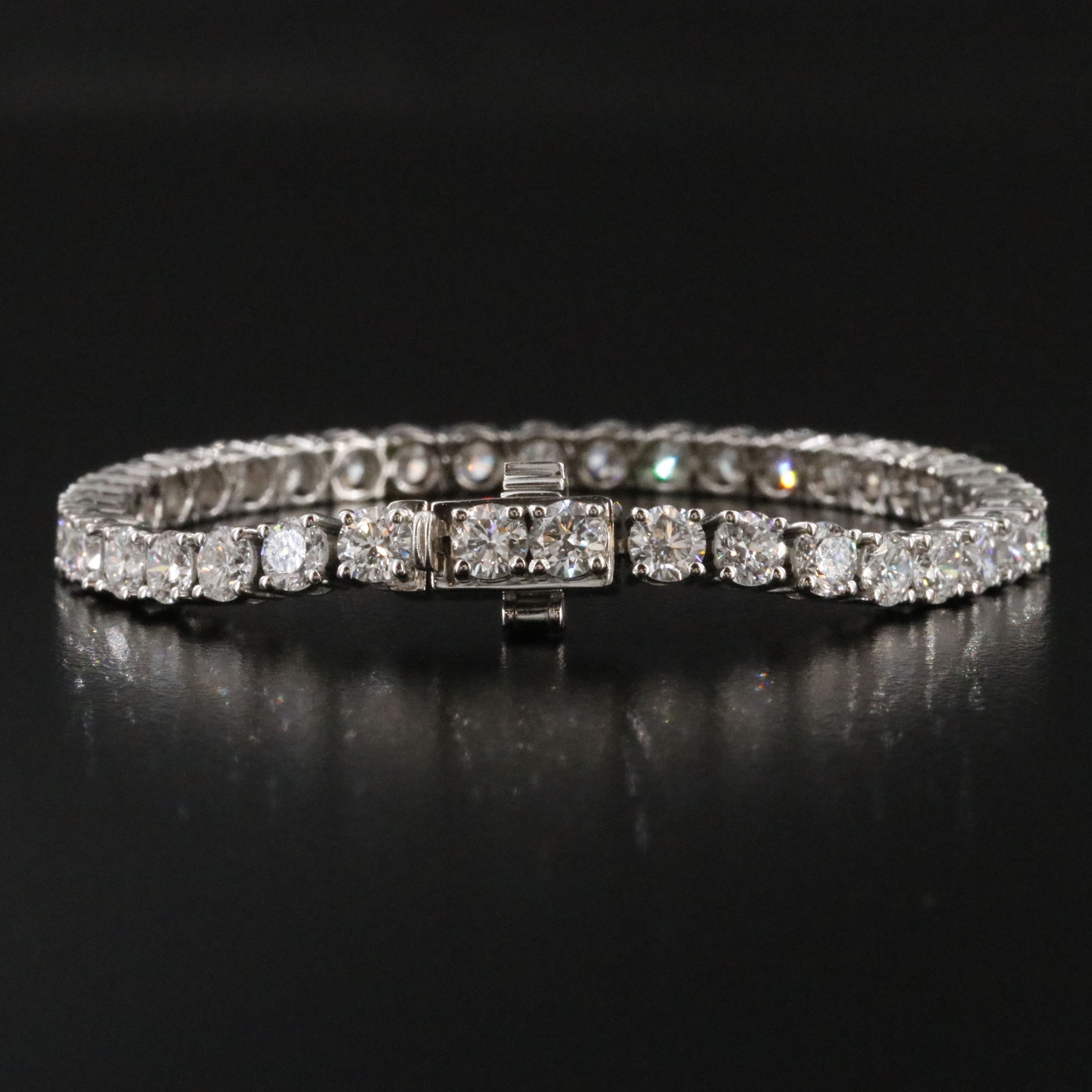 Platinum 8.68 CTW Lab Grown Diamond Line Bracelet