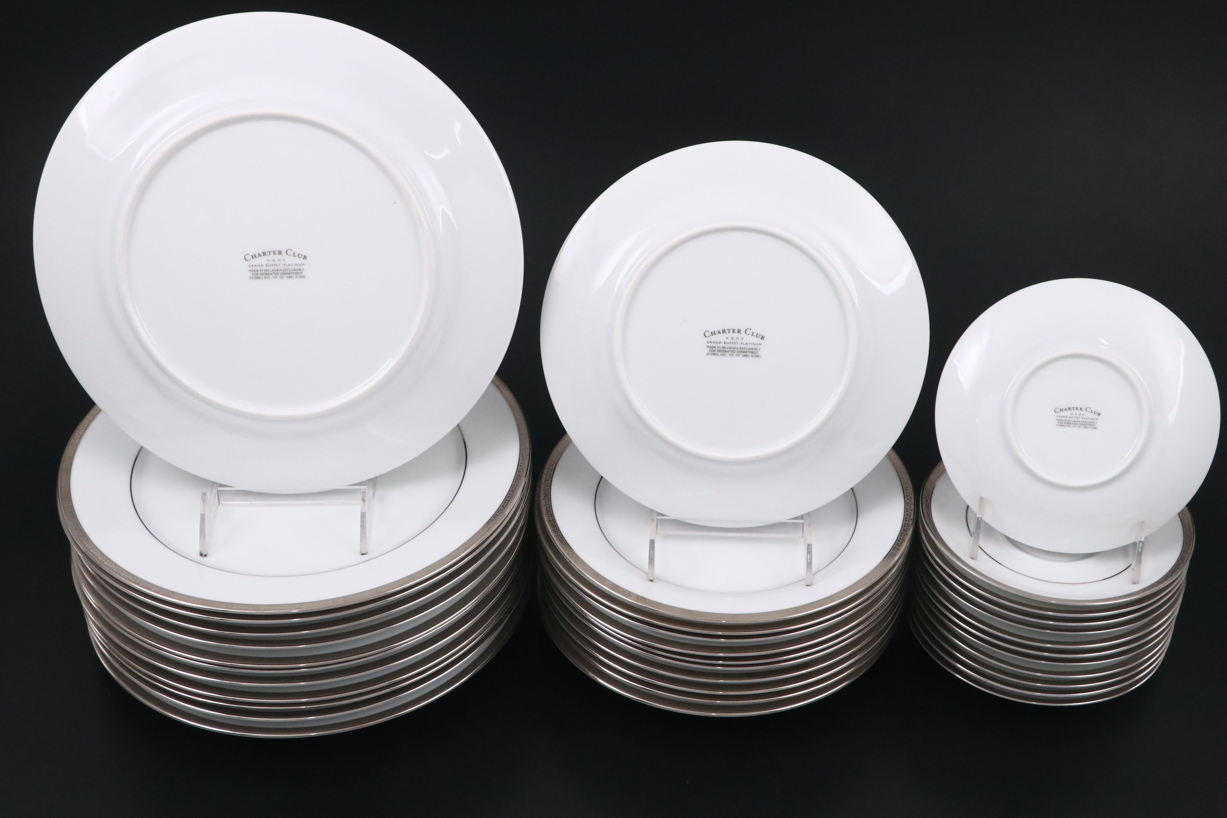 Charter Club "Grand Buffet Platinum" Ceramic Dinnerware, 2006–2016