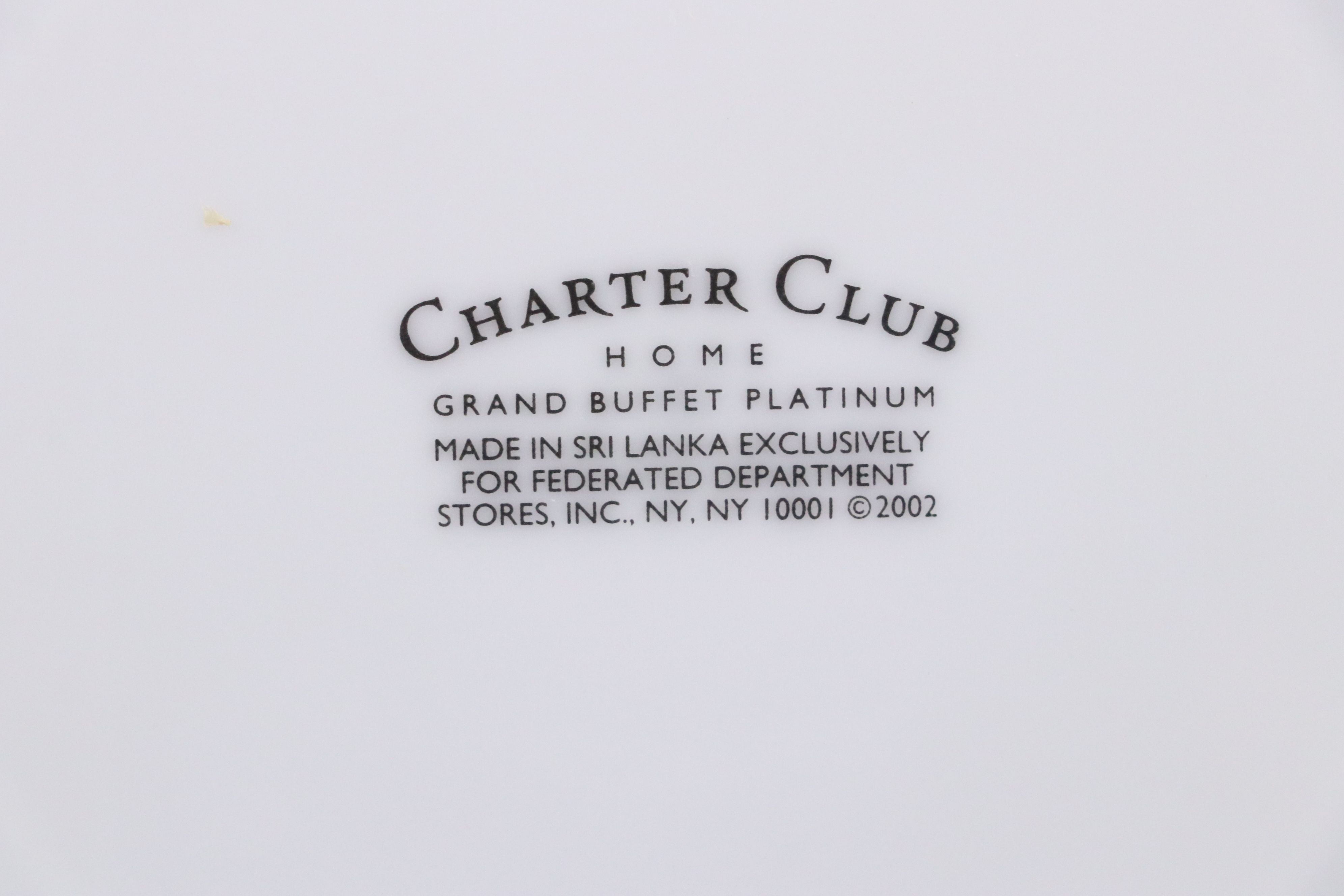 Charter Club "Grand Buffet Platinum" Ceramic Dinnerware, 2006–2016