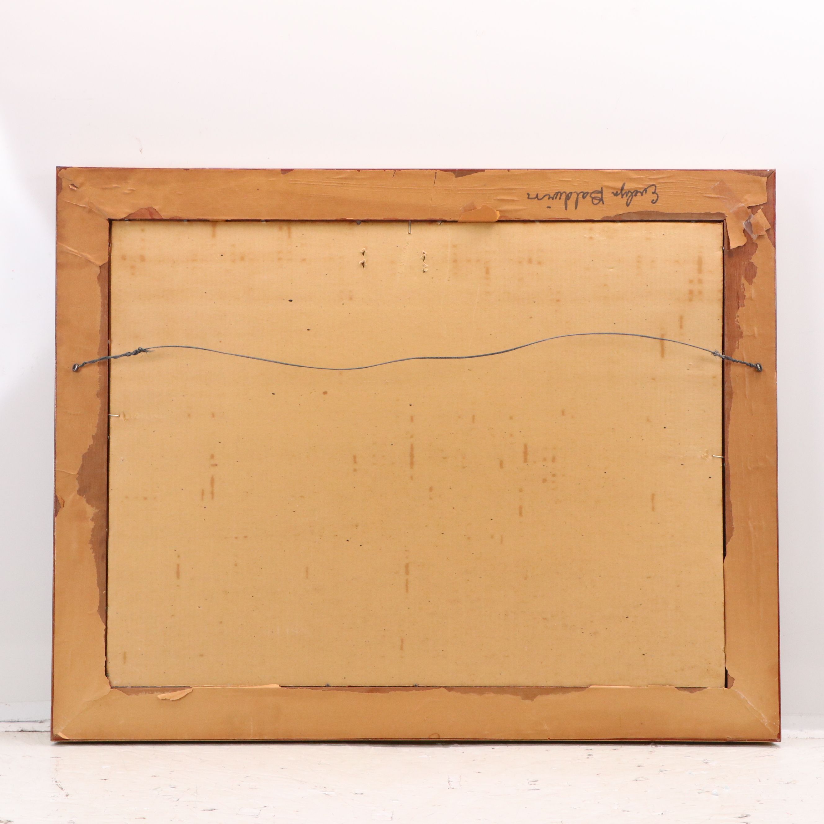 Alfaro Lobos Spring Mountain Landscape Oil Painting, 1950