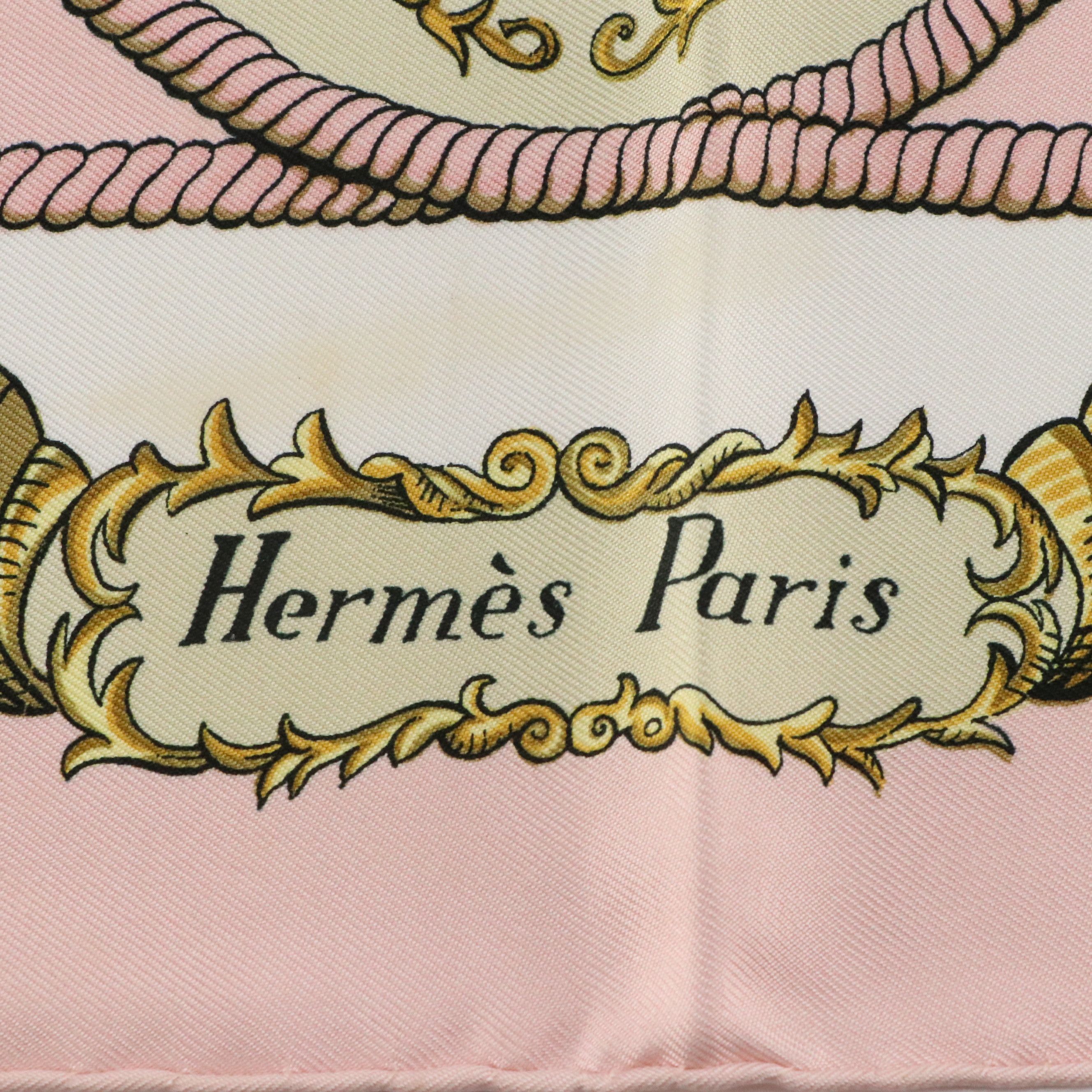 Hermès "Lvdovicvs Magnvs" Silk Twill Scarf 90